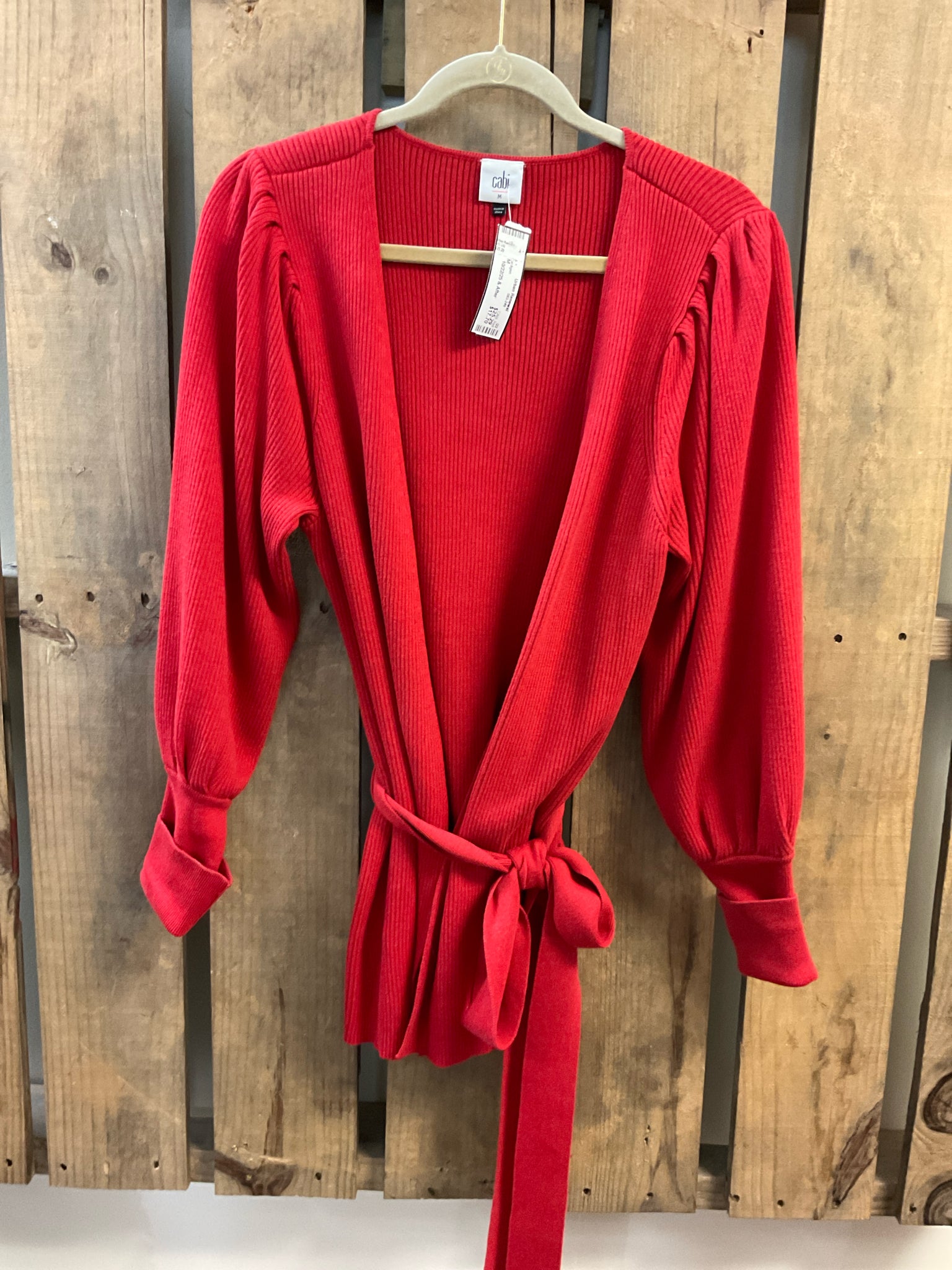 Size M CABI Red Cardigan