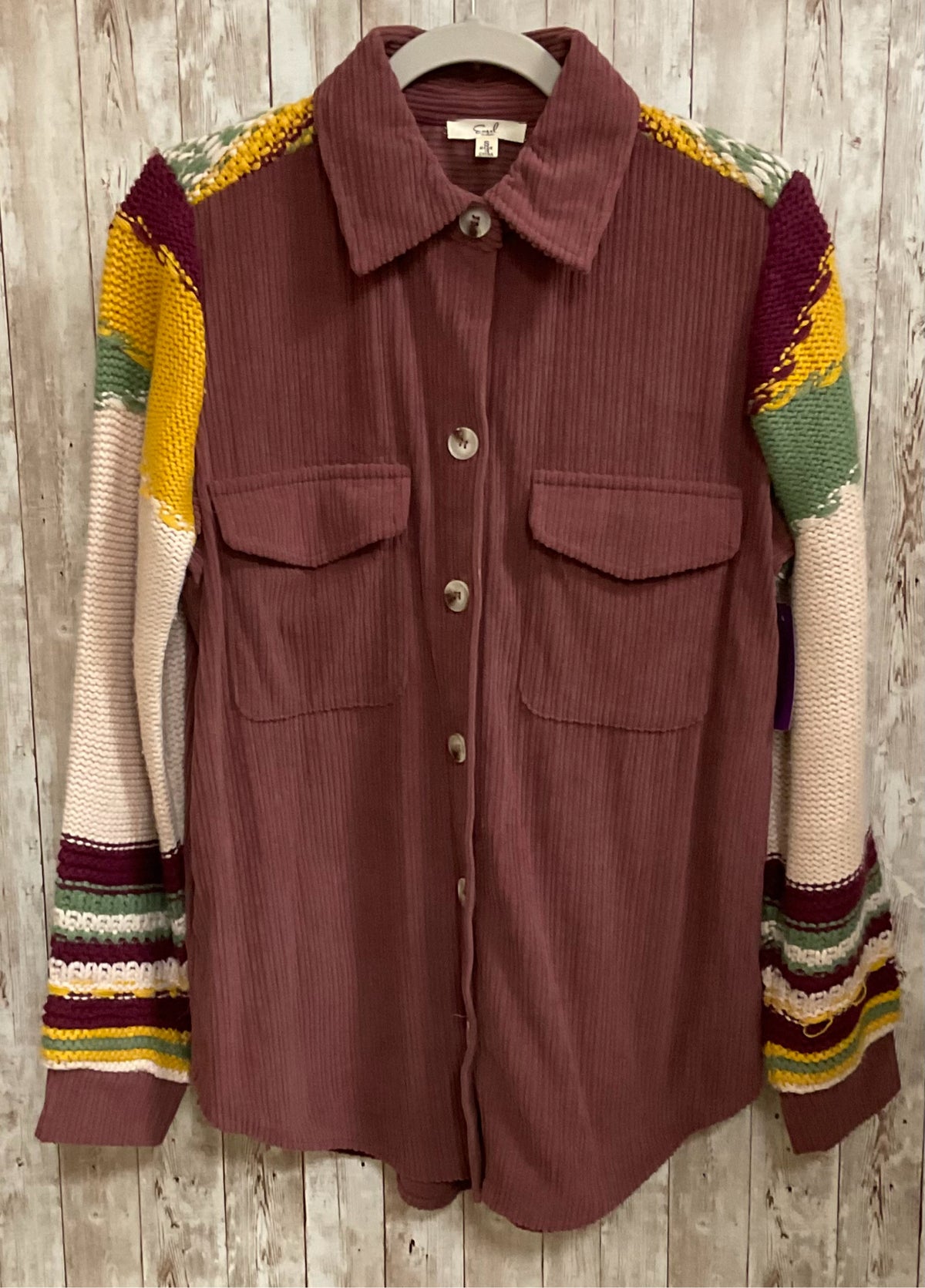 Size S EASEL DARK MAUVE SHACKET