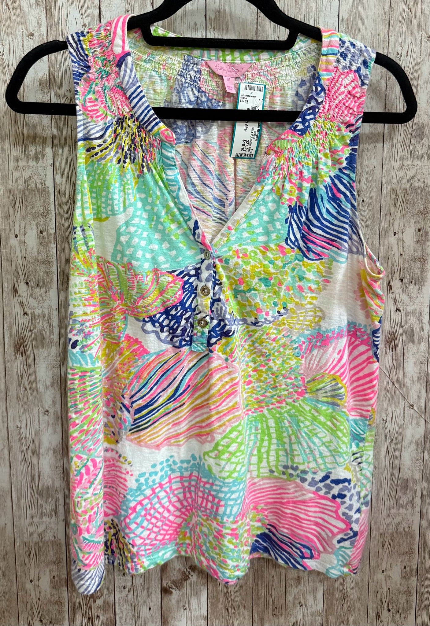 Size M LILLY PULITZER PINK AND BLUE Top