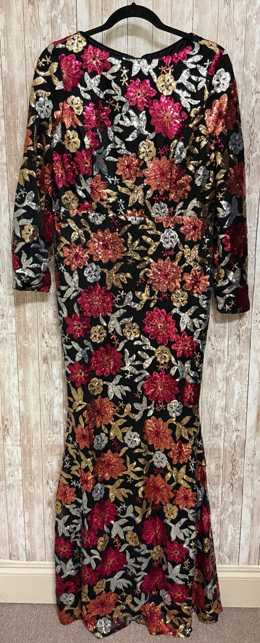 Size XL MISS ORD BLACK FLORAL Dress