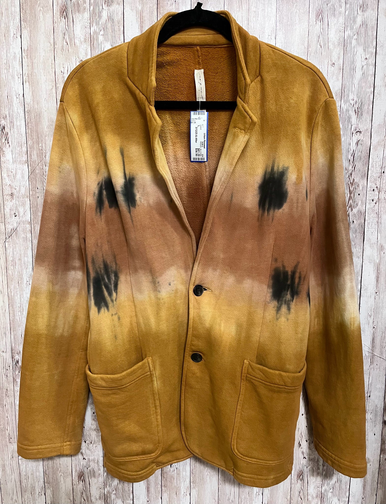 RAQUEL ALLEGRA Size L Mustard Print Jacket