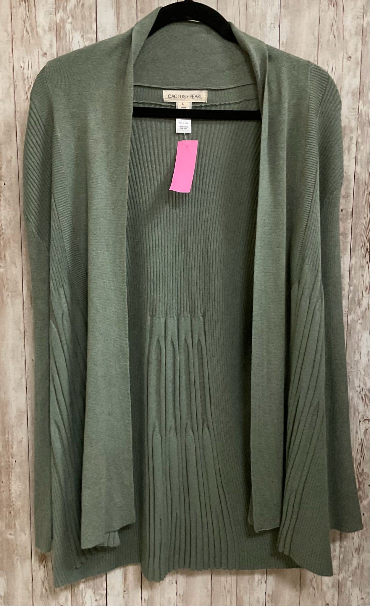 Size L CACTUS + PEARL SAGE Cardigan
