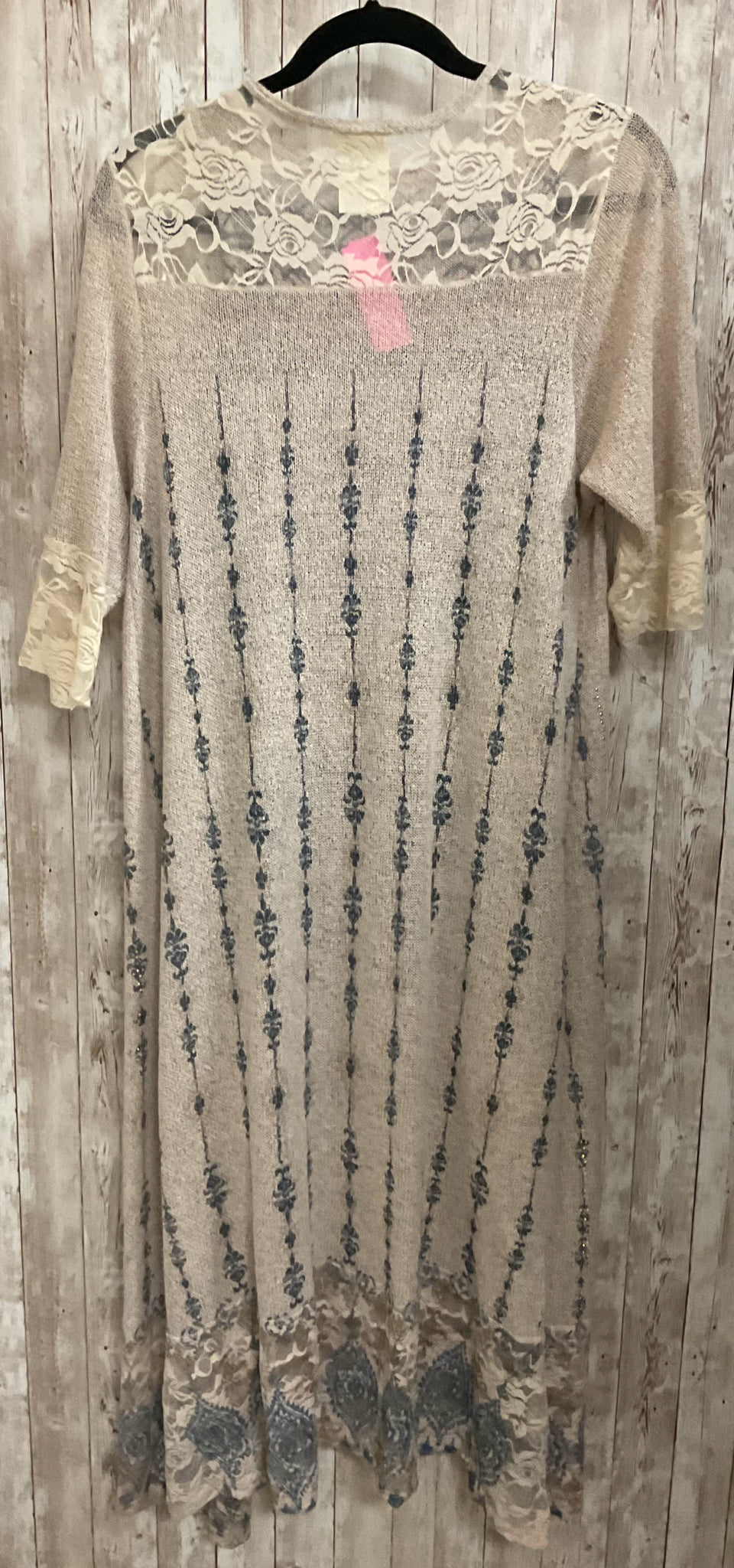 Size L VOCAL CREAM AND BLUE PRINT 2 PC Dress