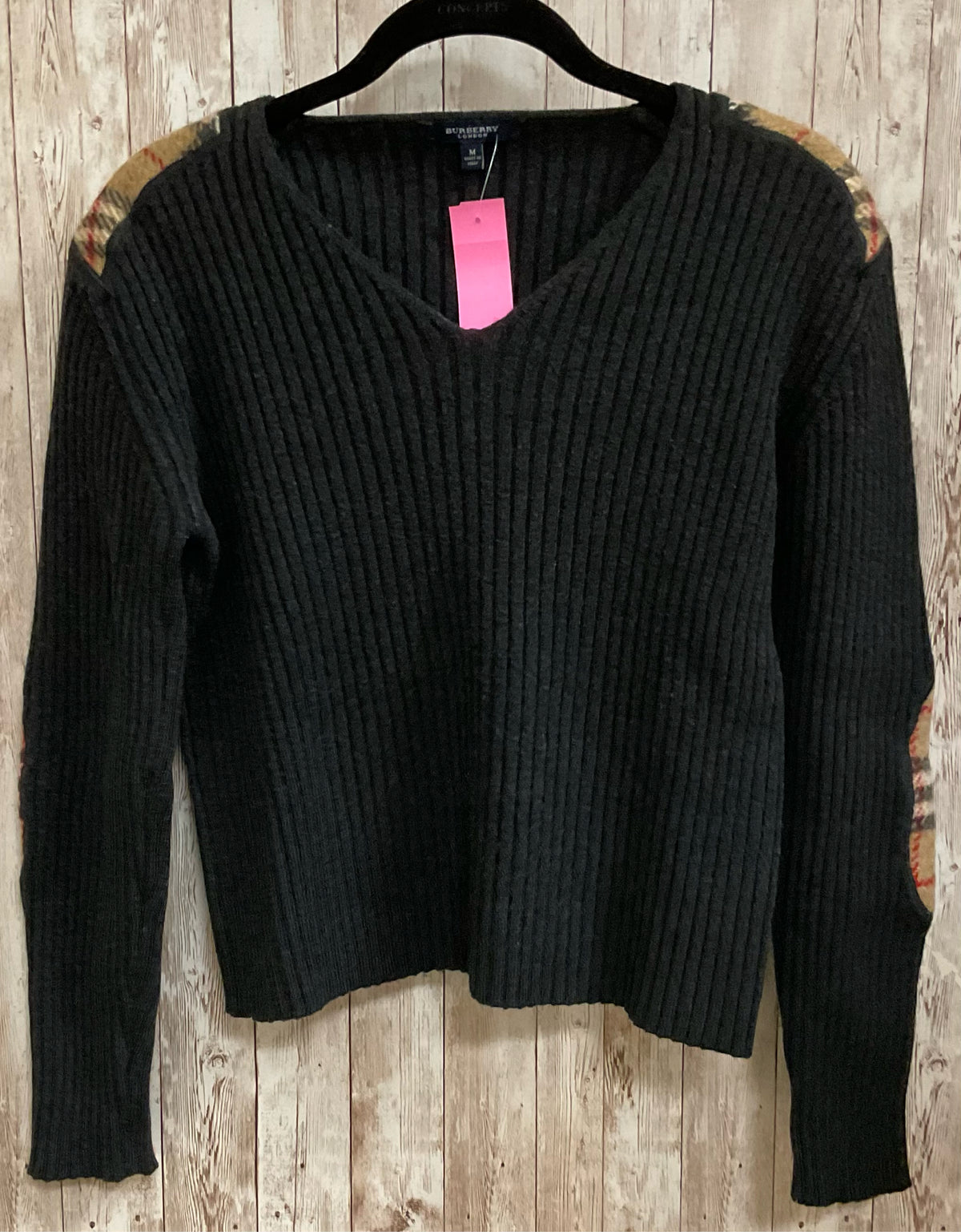 Size M BURBERRY Black Print Sweater