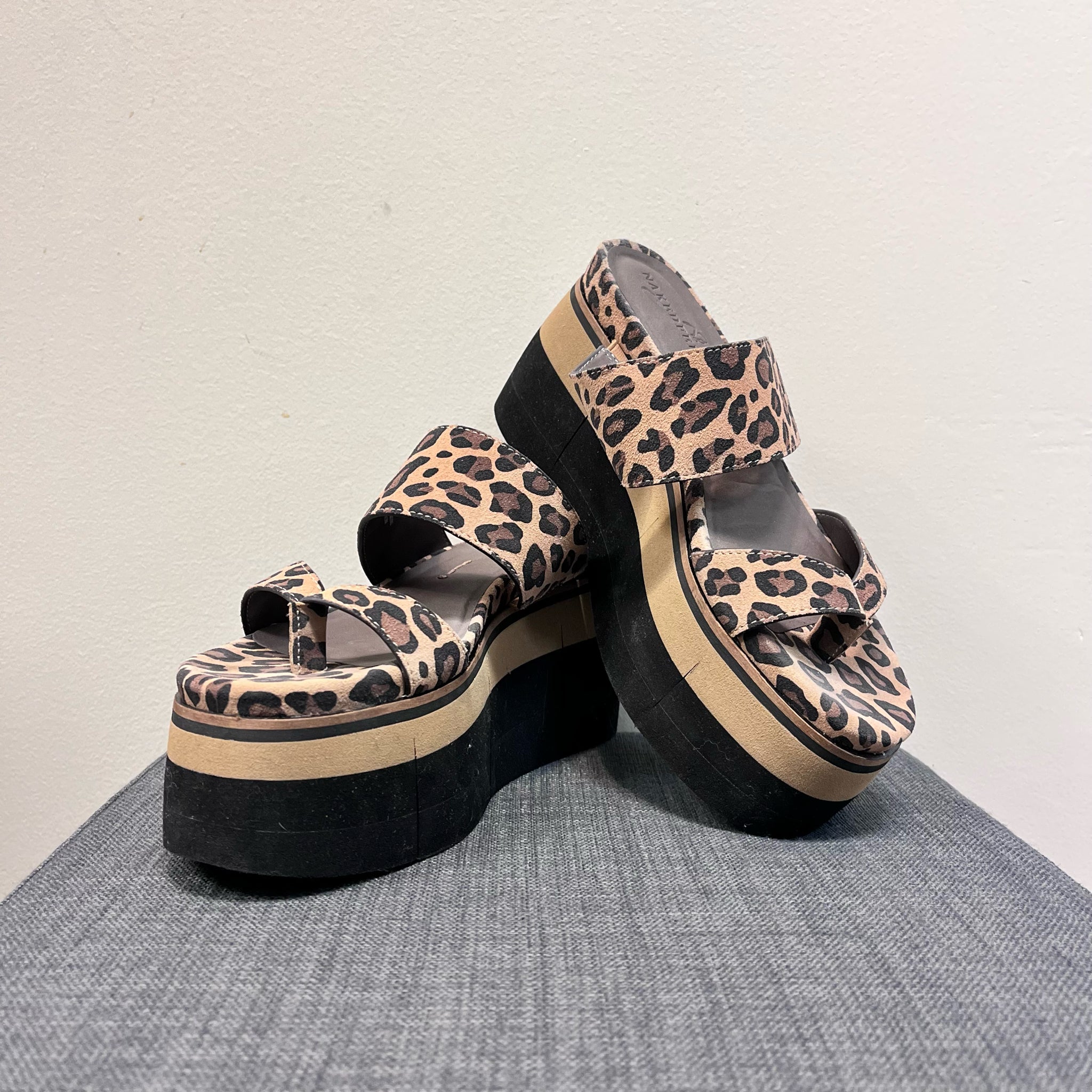 7 NAKED FEET Animal Print Wedges