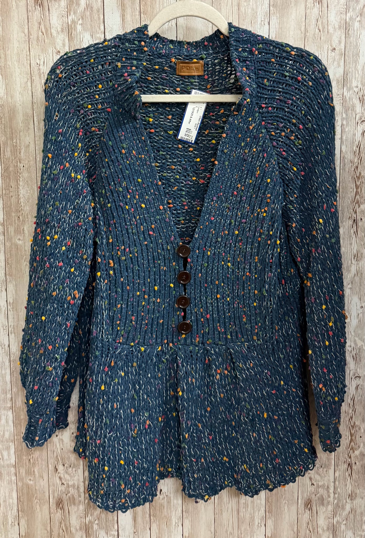Size L POL Blue Cardigan