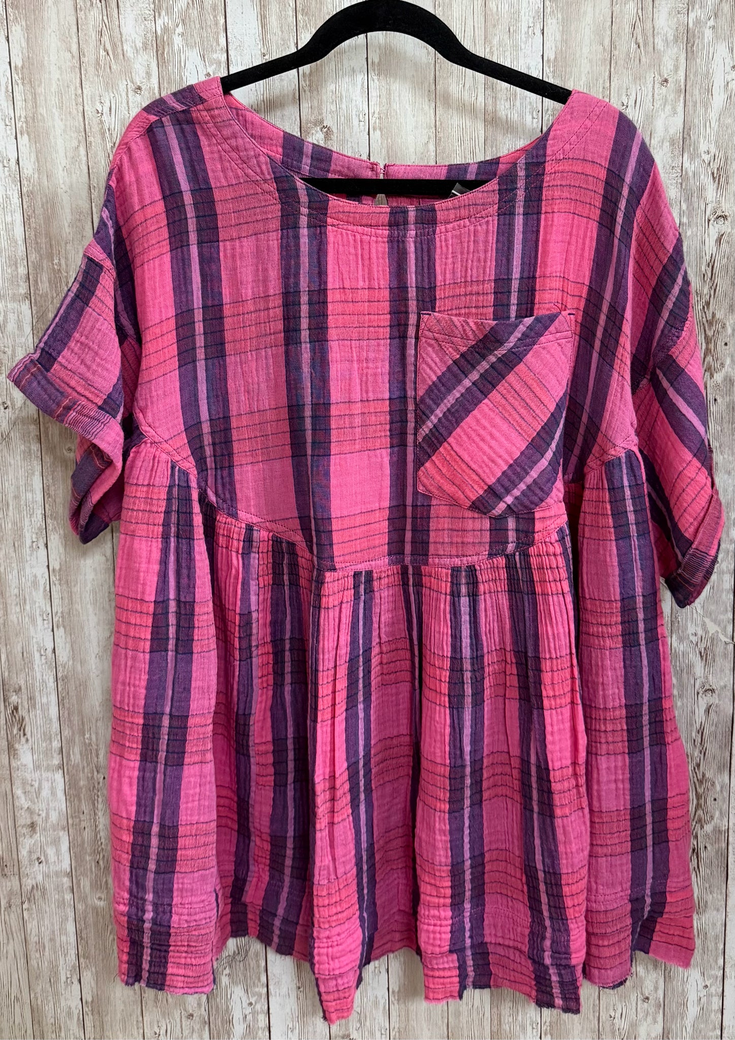 Size L WE THE FREE PINK AND PURPLE STRIPE Top
