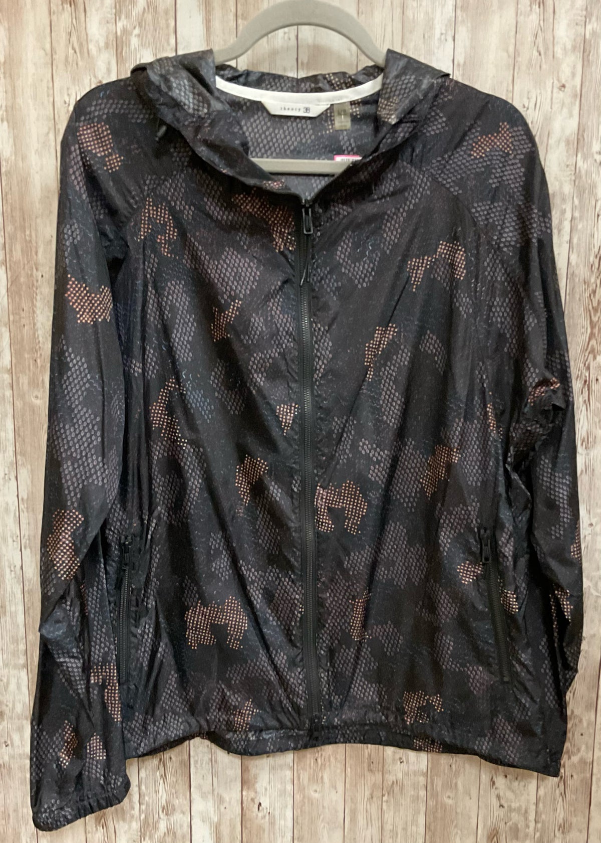 Size L THEORY Black Print Jacket