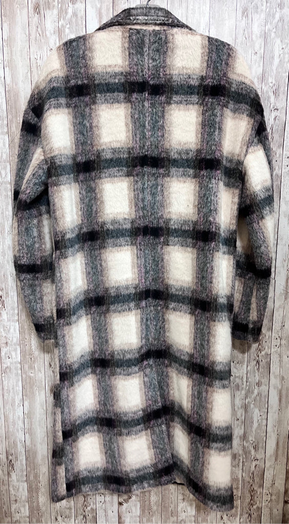 CYRUS CREAM AND BEIGE PLAID Coat