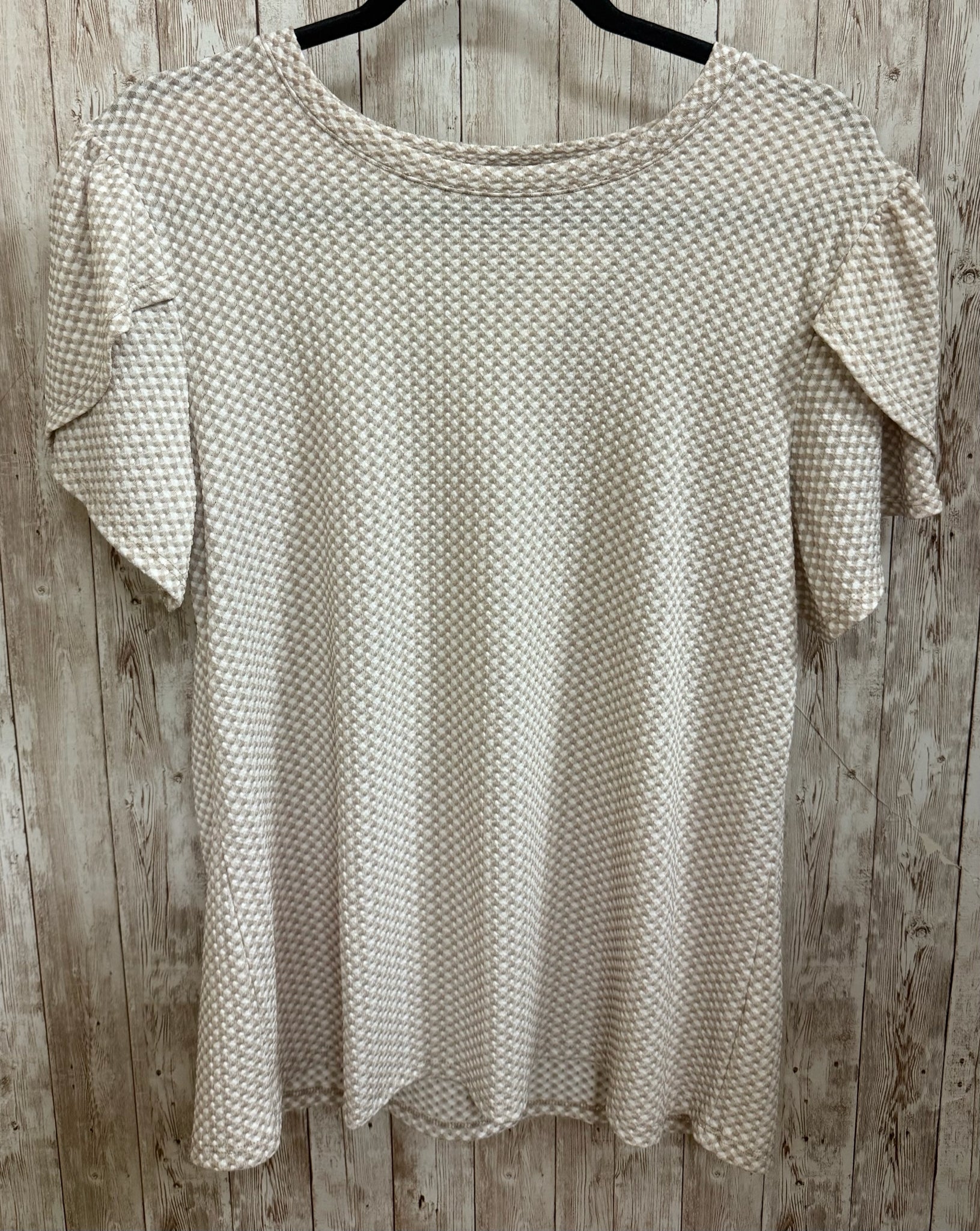 Size XL ANN TAYLOR TAUPE & CREAM Top