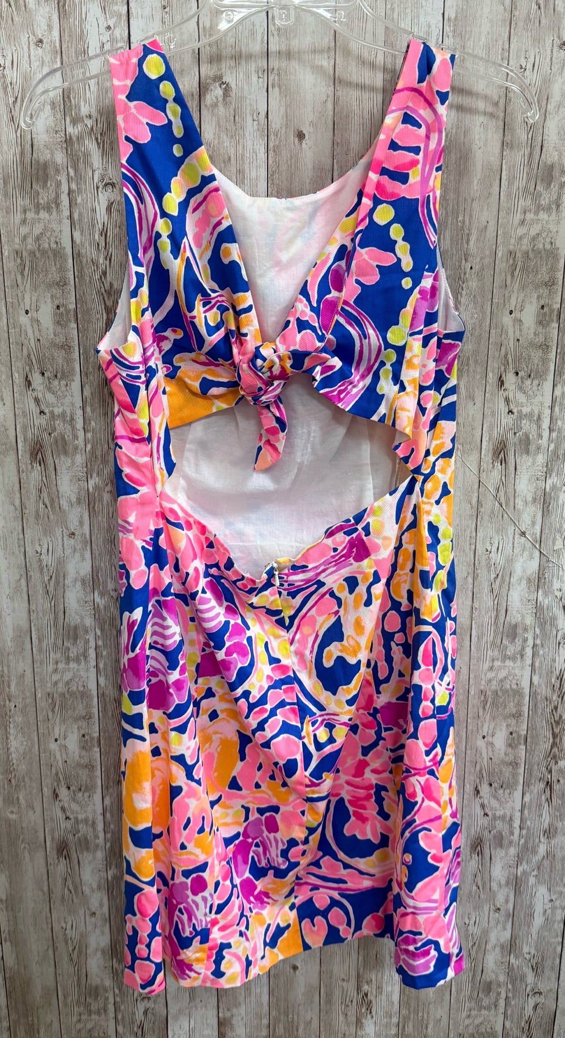 Size 6 LILLY PULITZER BLUE AND PINK PRINT Dress