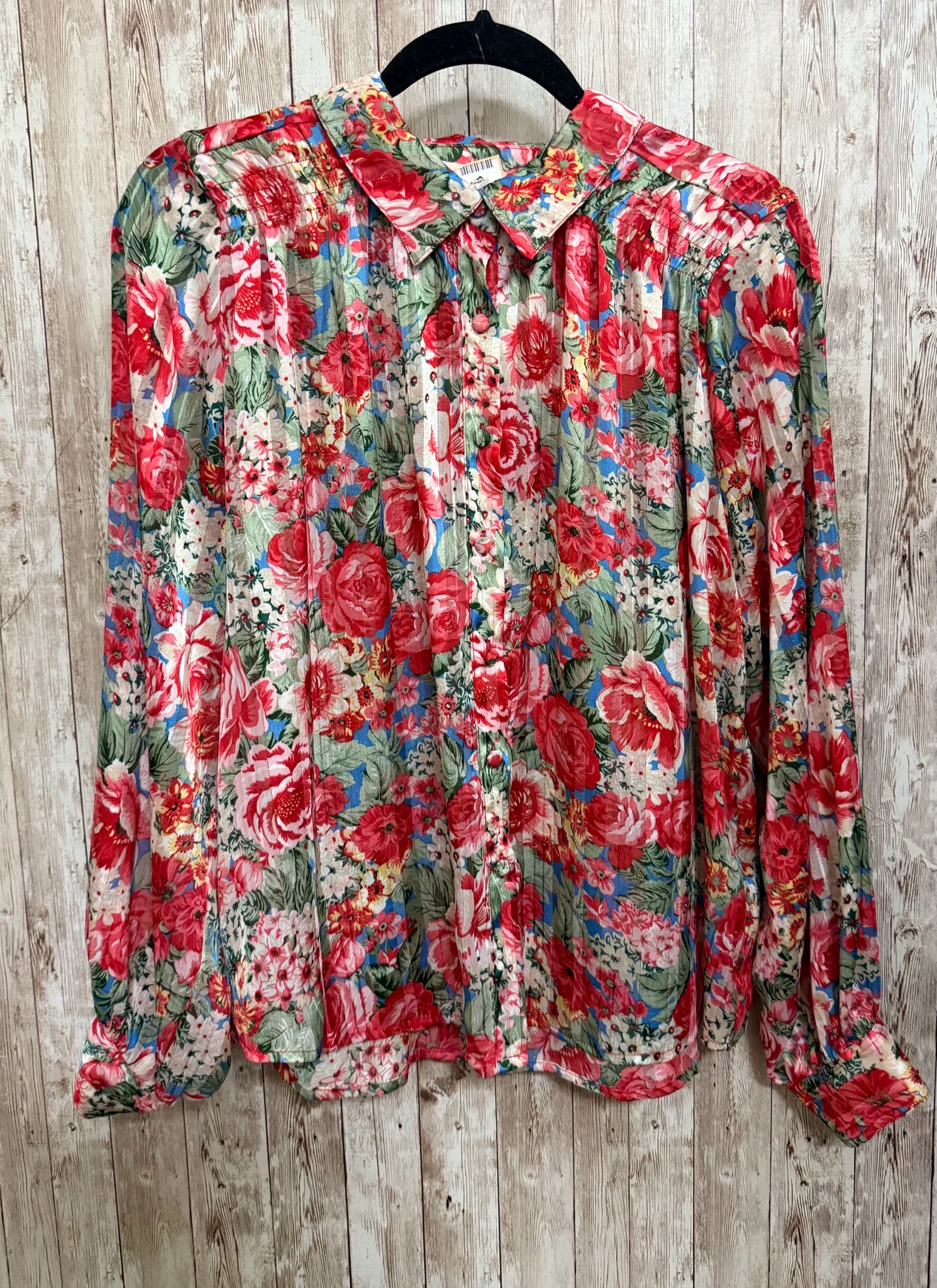 EE:SOME Size S PINK AND GREEN FLORAL Top