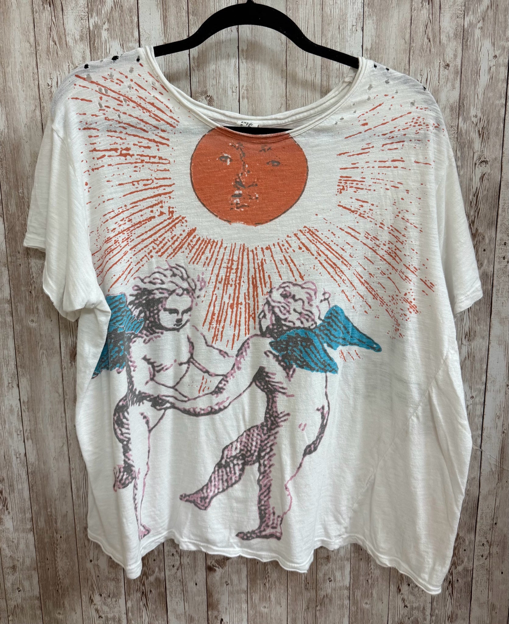 Size L MAGNOLIA PEARL White Print Top