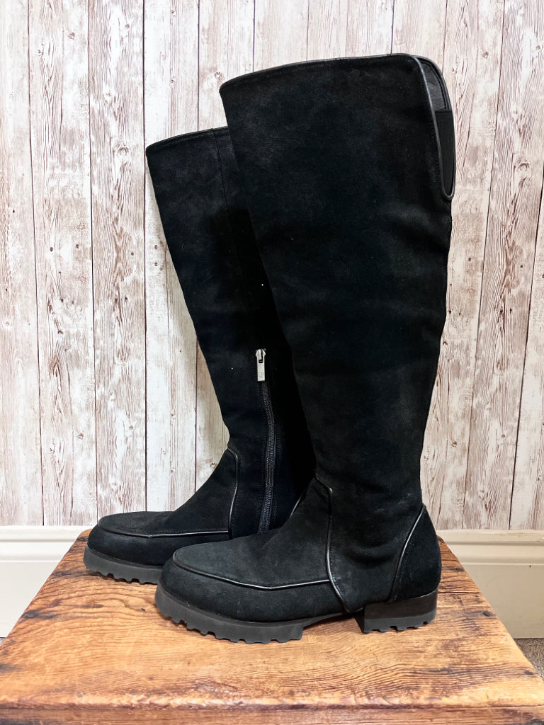 BLACK SUEDE DONALD J PLINER 6.5 Boots