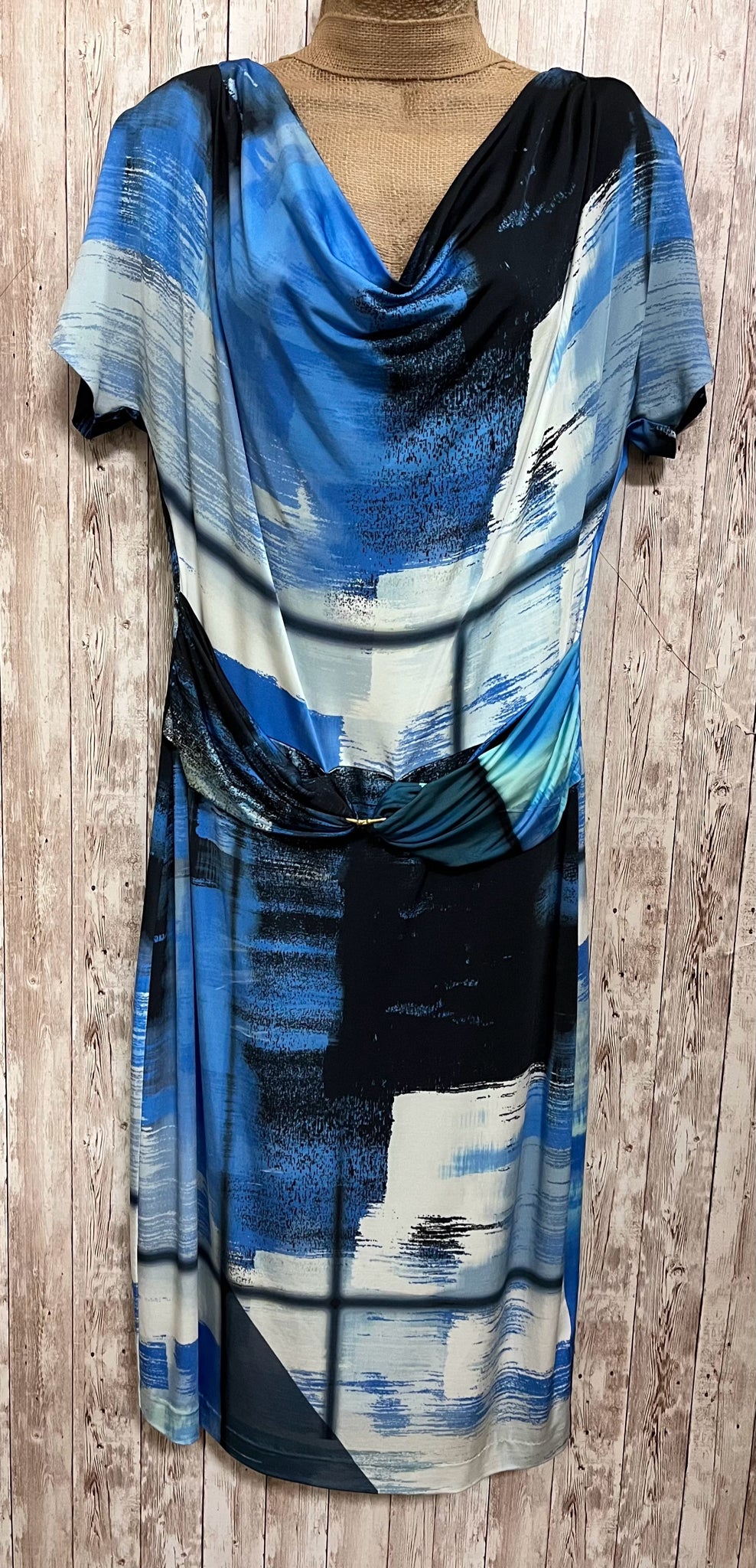 Size L ESCADA Blue Print Dress