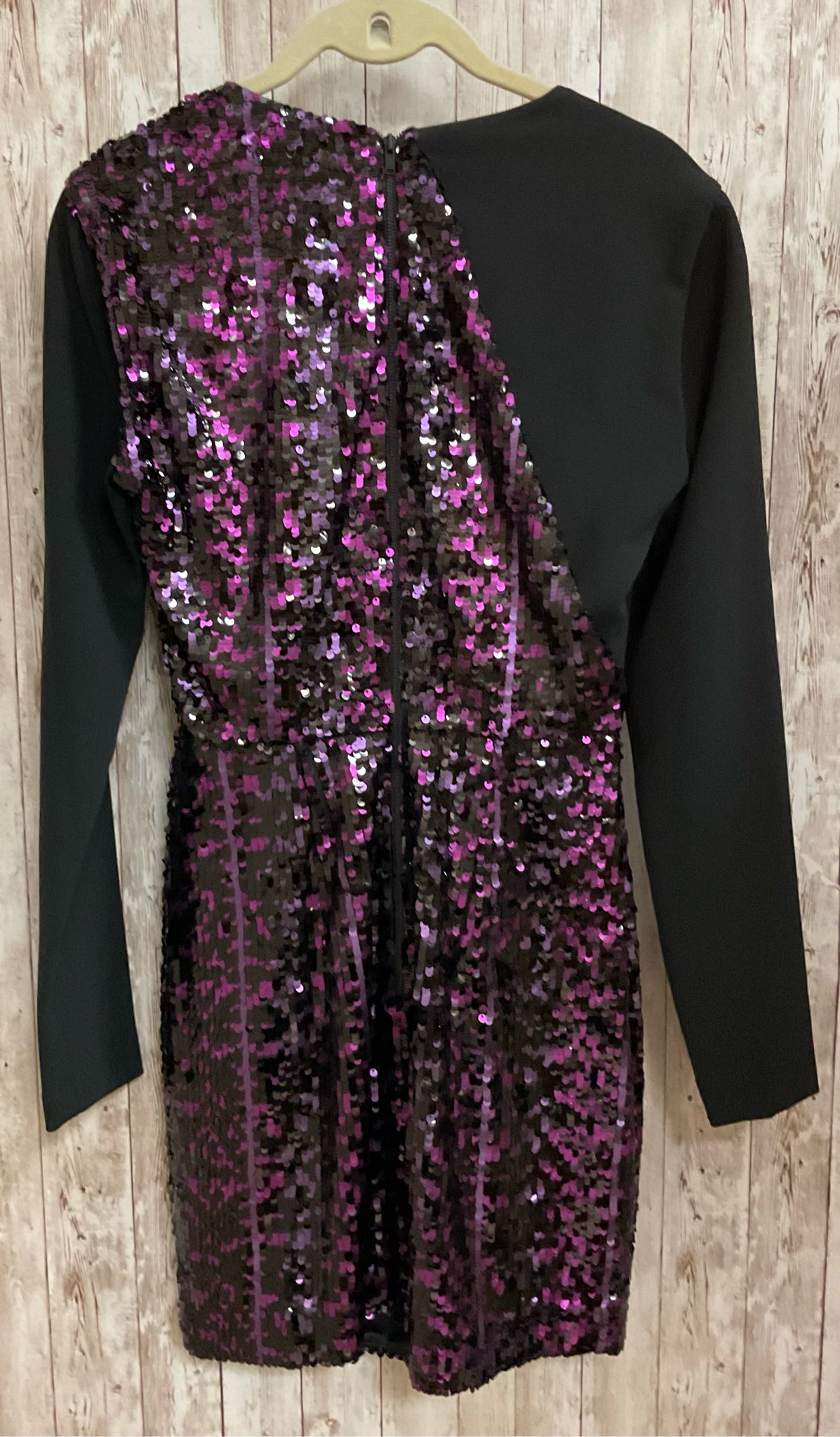 Size 0P PARKER PURPLE AND BLACK Dress