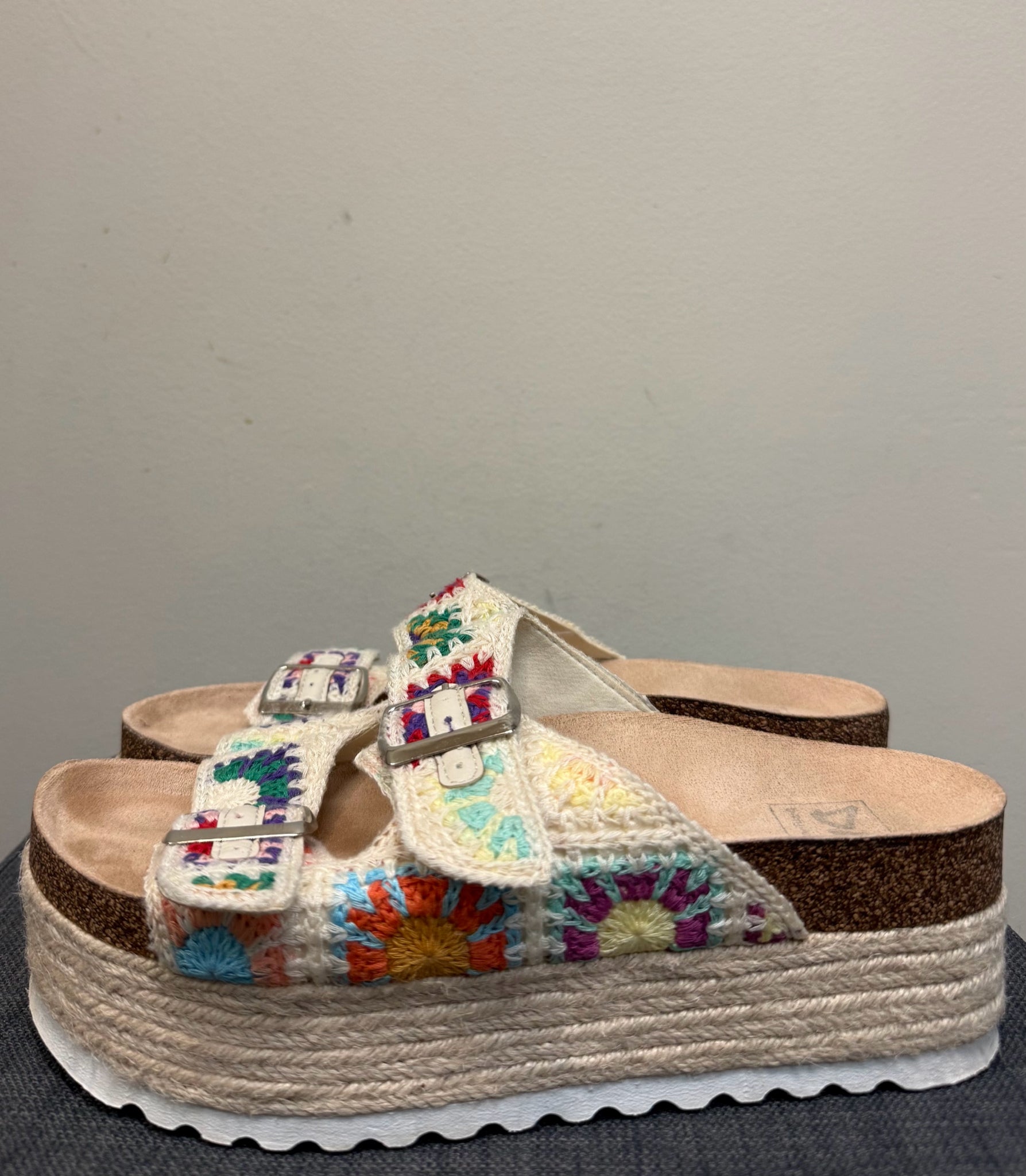 7 DIRTY LAUNDRY BEIGE MULTI Sandals