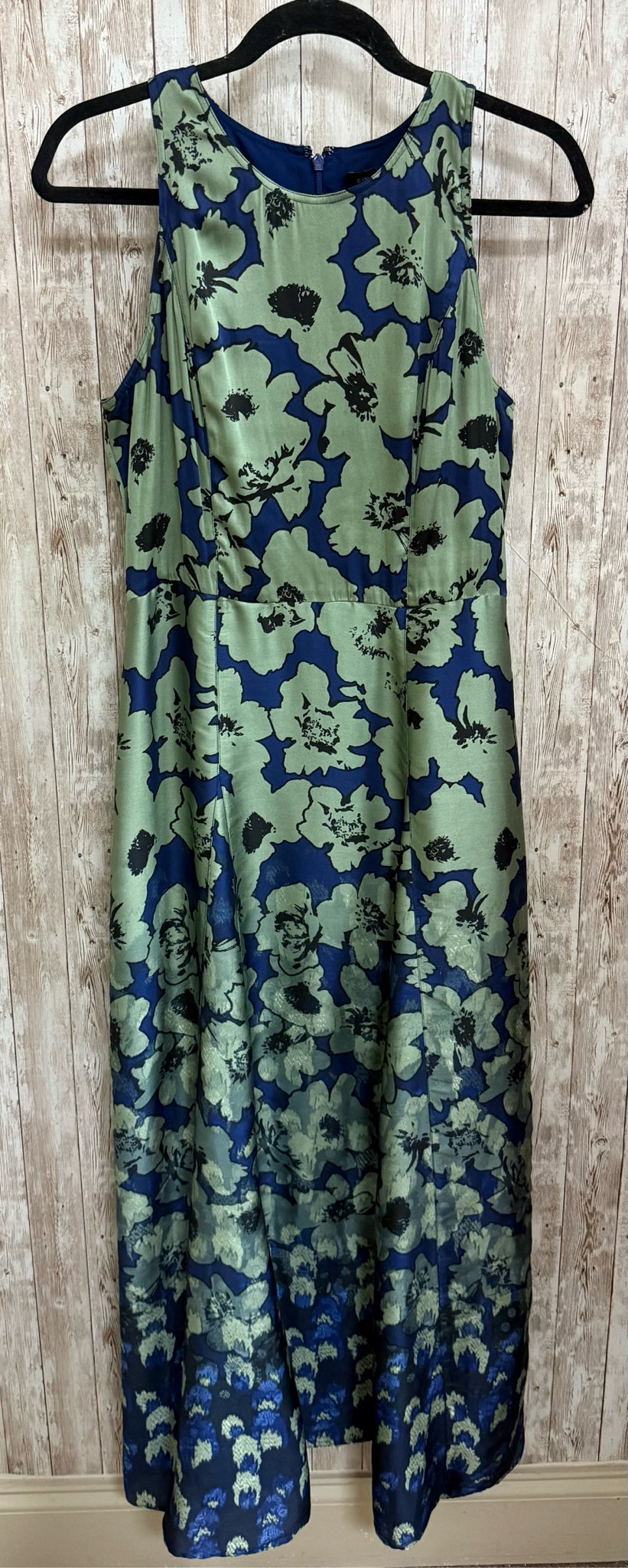 Size 8 BANANA REPUBLIC NAVY AND GREEN FLORAL Dress