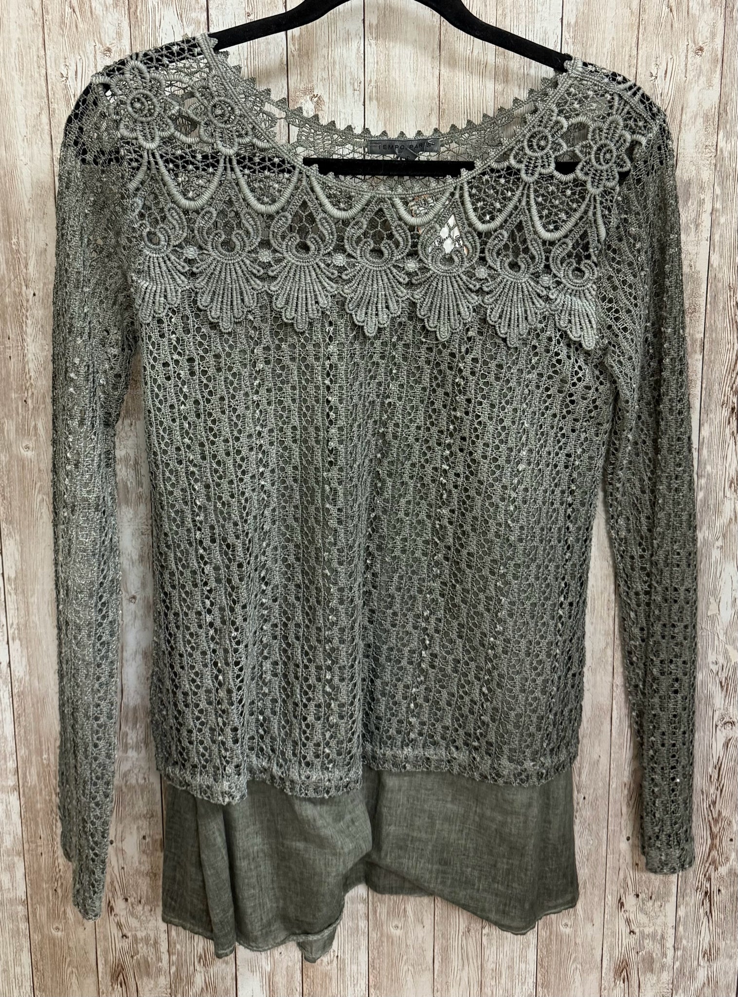 Size S TEMPO PARIS Olive Top
