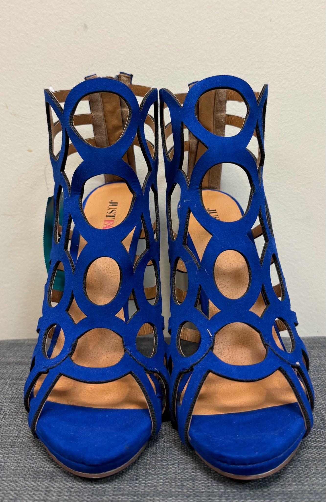 7.5 JUST FAB Royal Blue Sandals