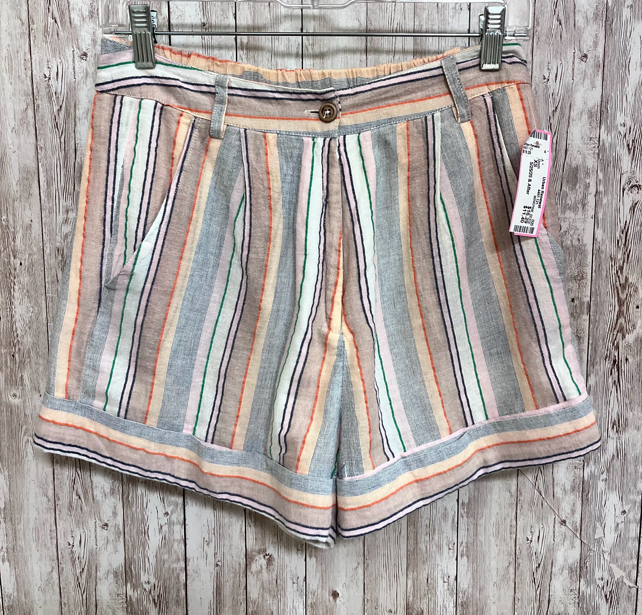 Size XS MINKPINK BEIGE MULTI Shorts