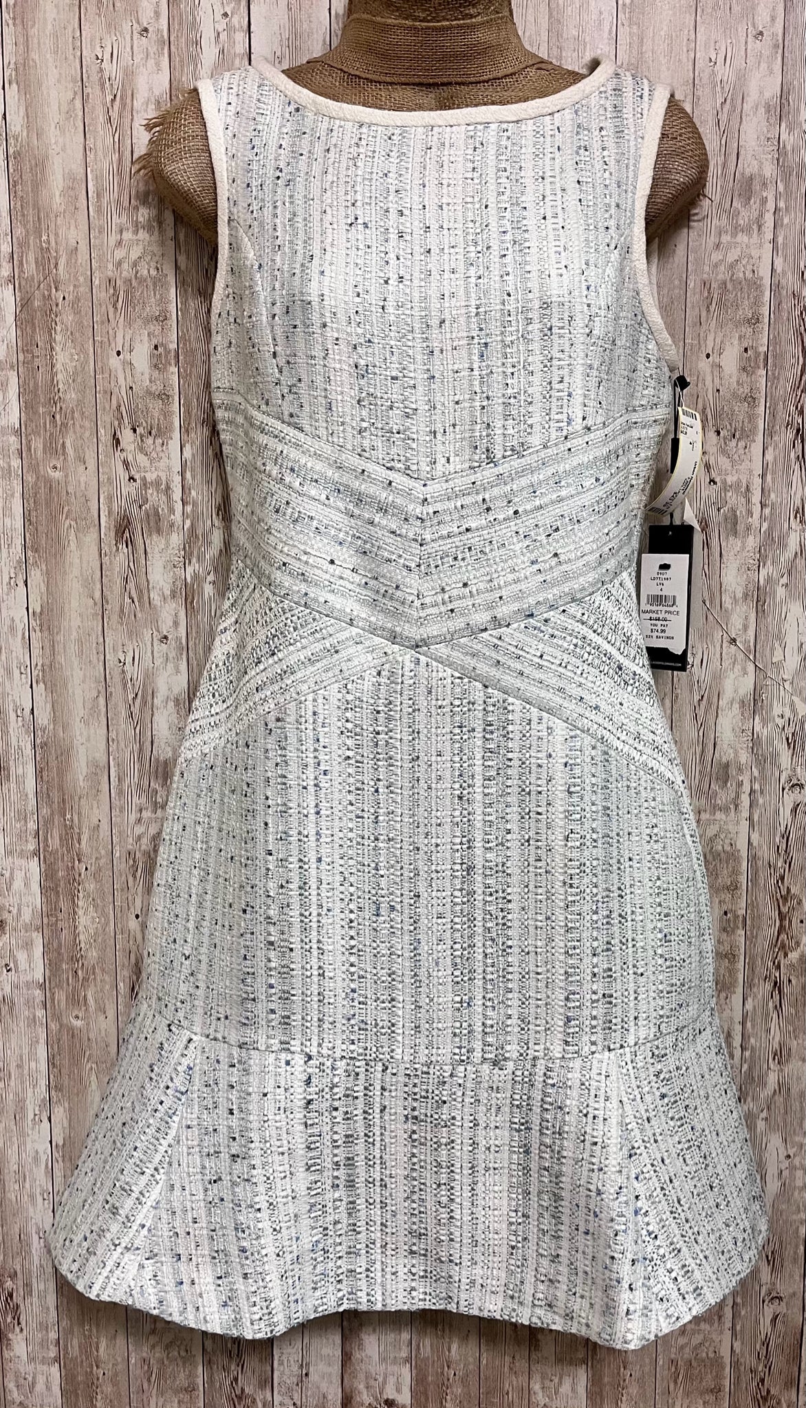 Size 4 KARL LAGERFELD WHITE AND BLUE Dress