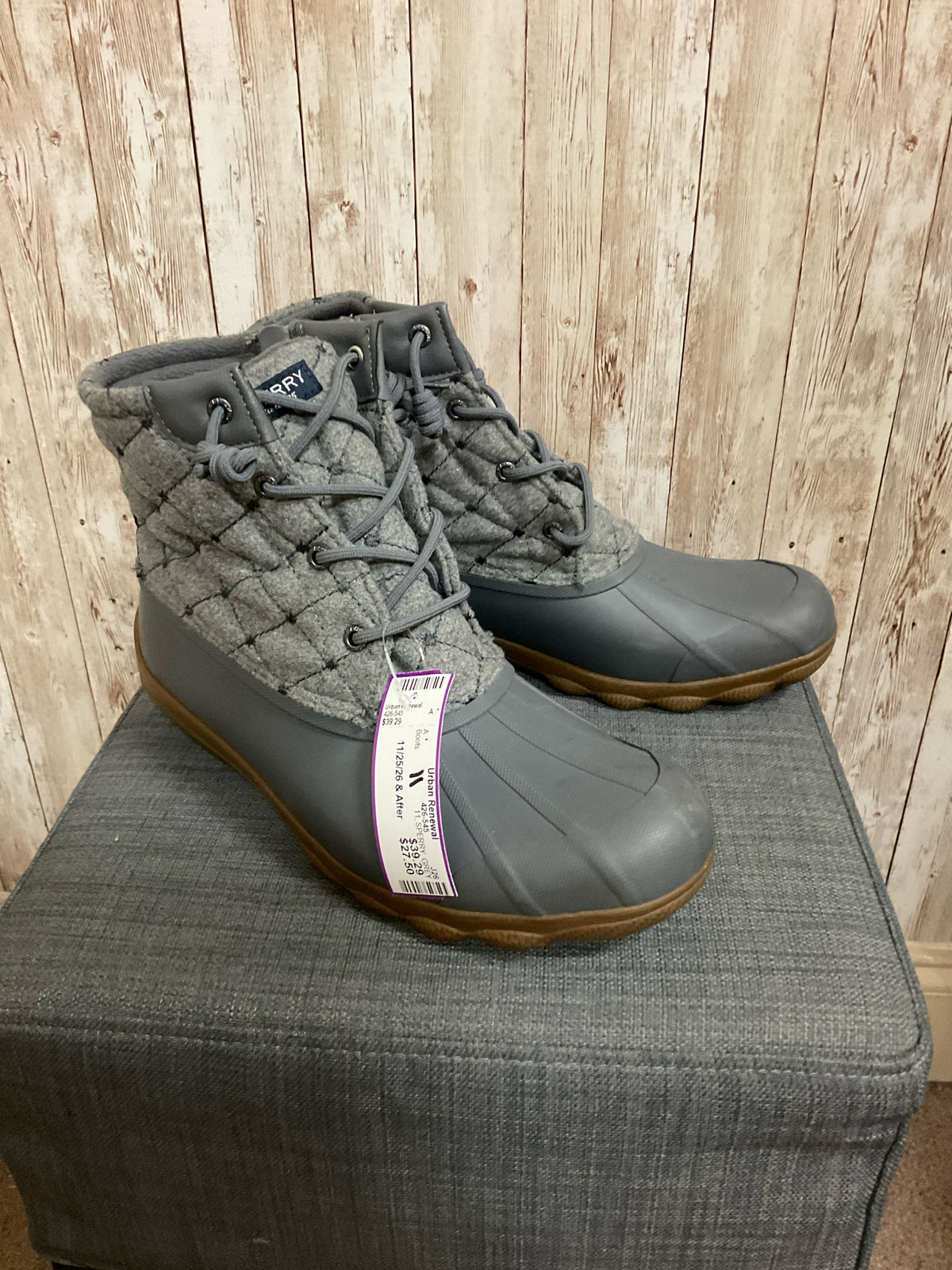 11 SPERRY GREY Boots