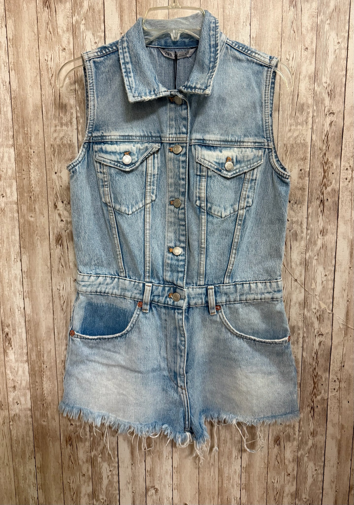 ZARA Size M BLUE DENIM Romper