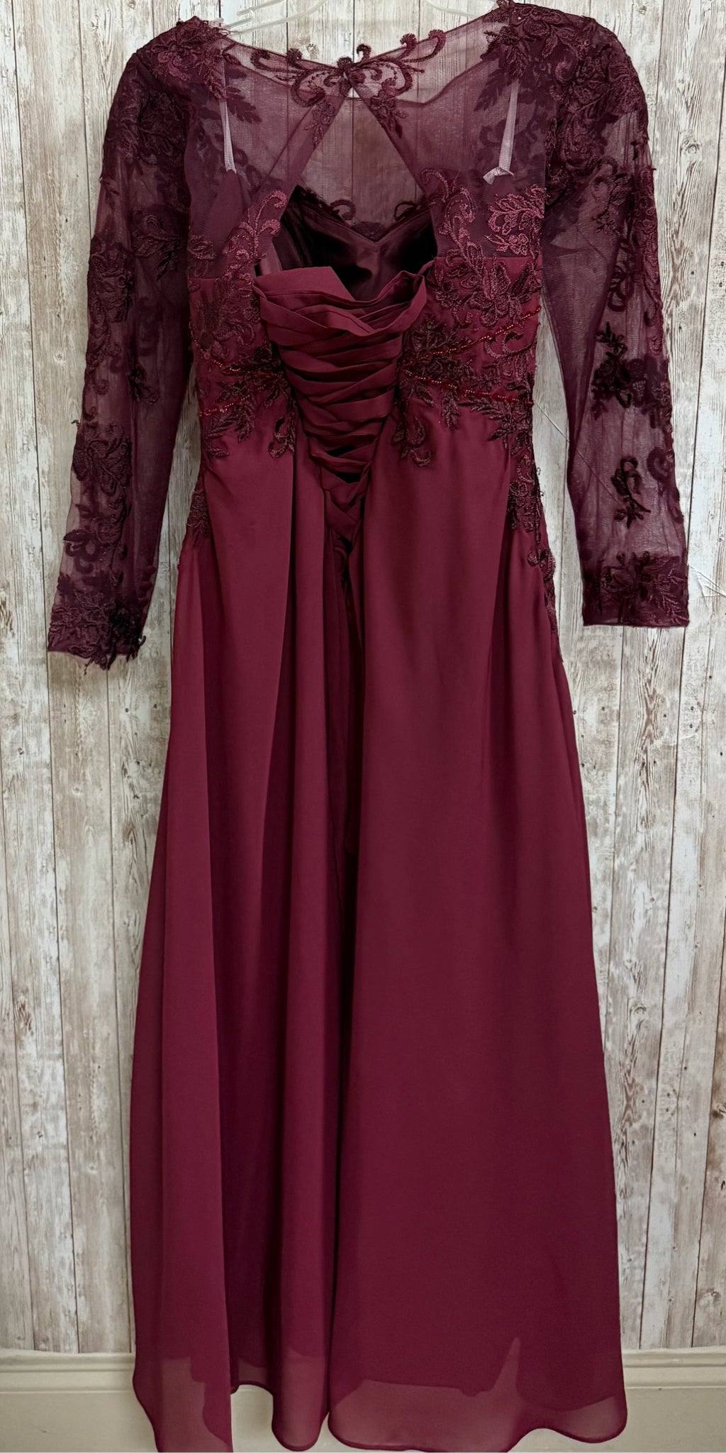 Size 12 JJ'S HOUSE Burgundy Gown/Evening Wear