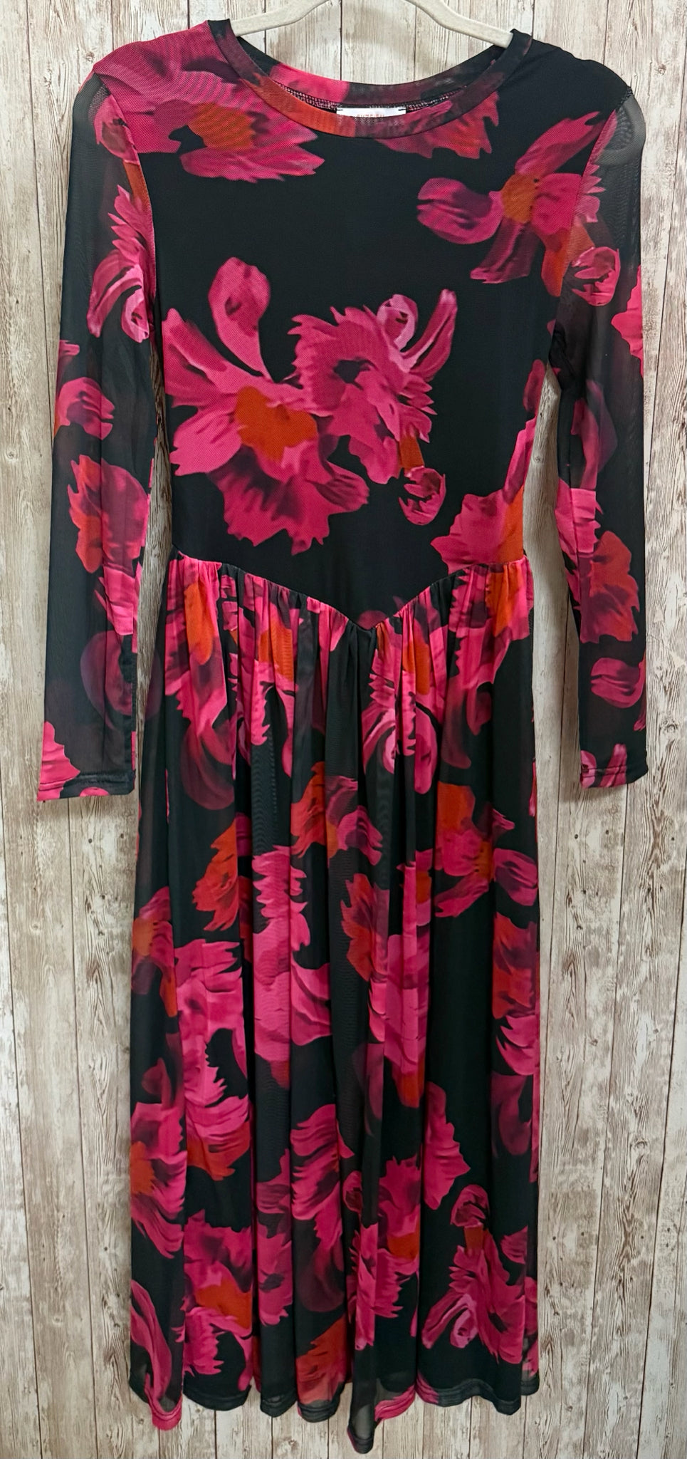 Size S EVZEIEM BLACK AND PINK FLORAL Dress