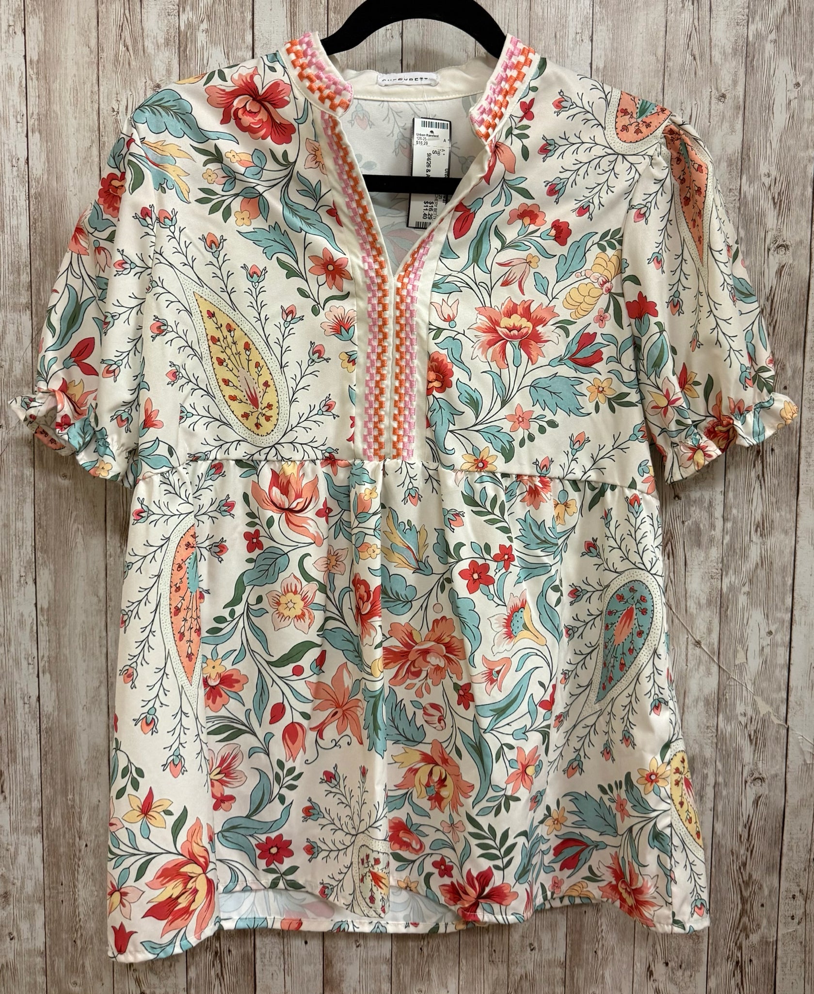 Size S CHERY BETTY CREAM FLORAL Top