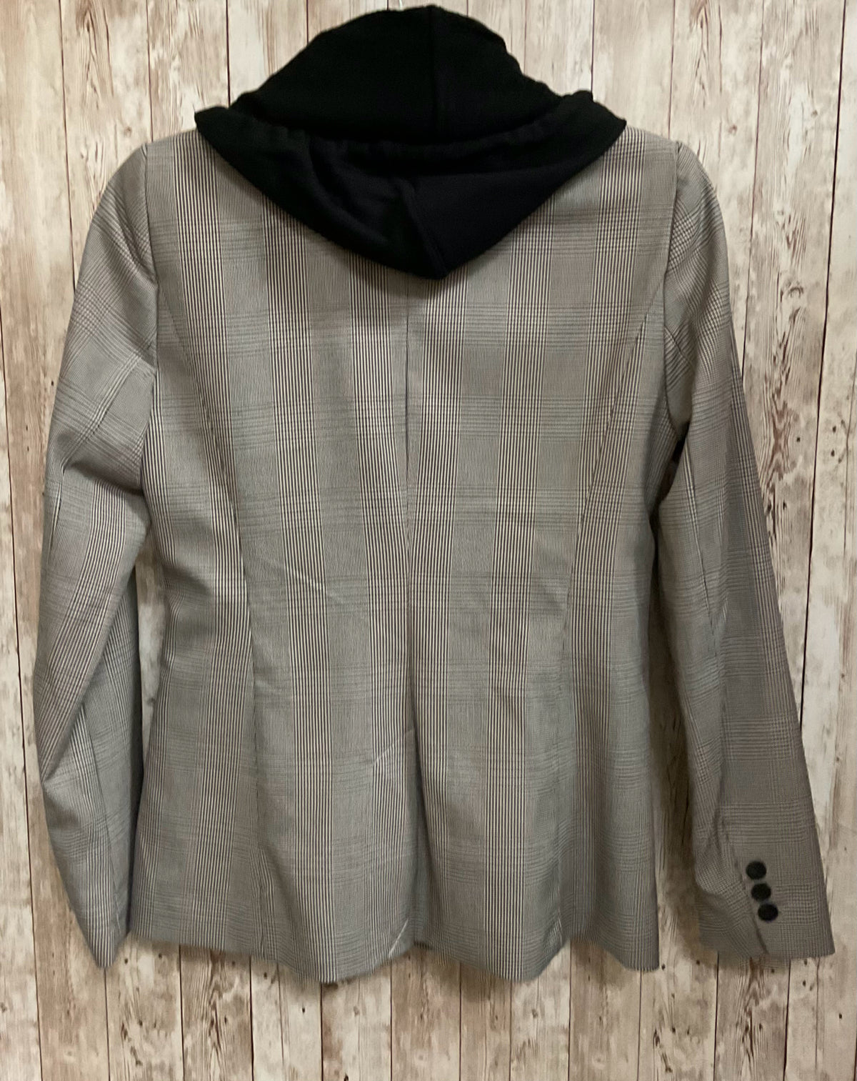 Size XS CYNTHIA ROWLEY BLACK PLAID Blazer