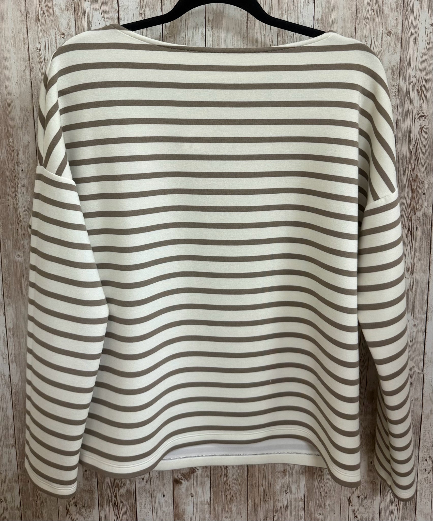 Size L SPANX CREAM AND TAN STRIPE Top