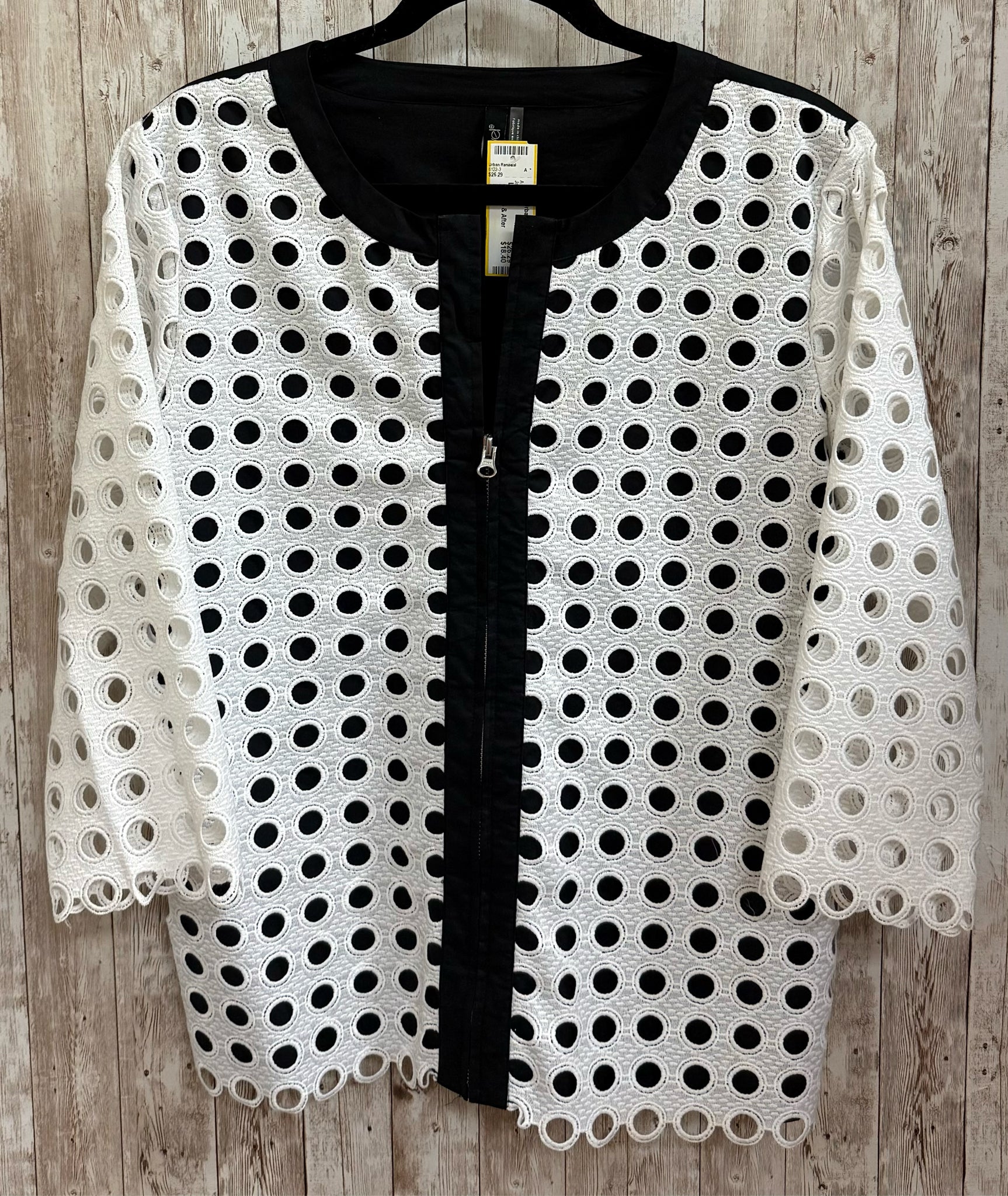 Size L RAVEL BLACK AND WHITE Jacket