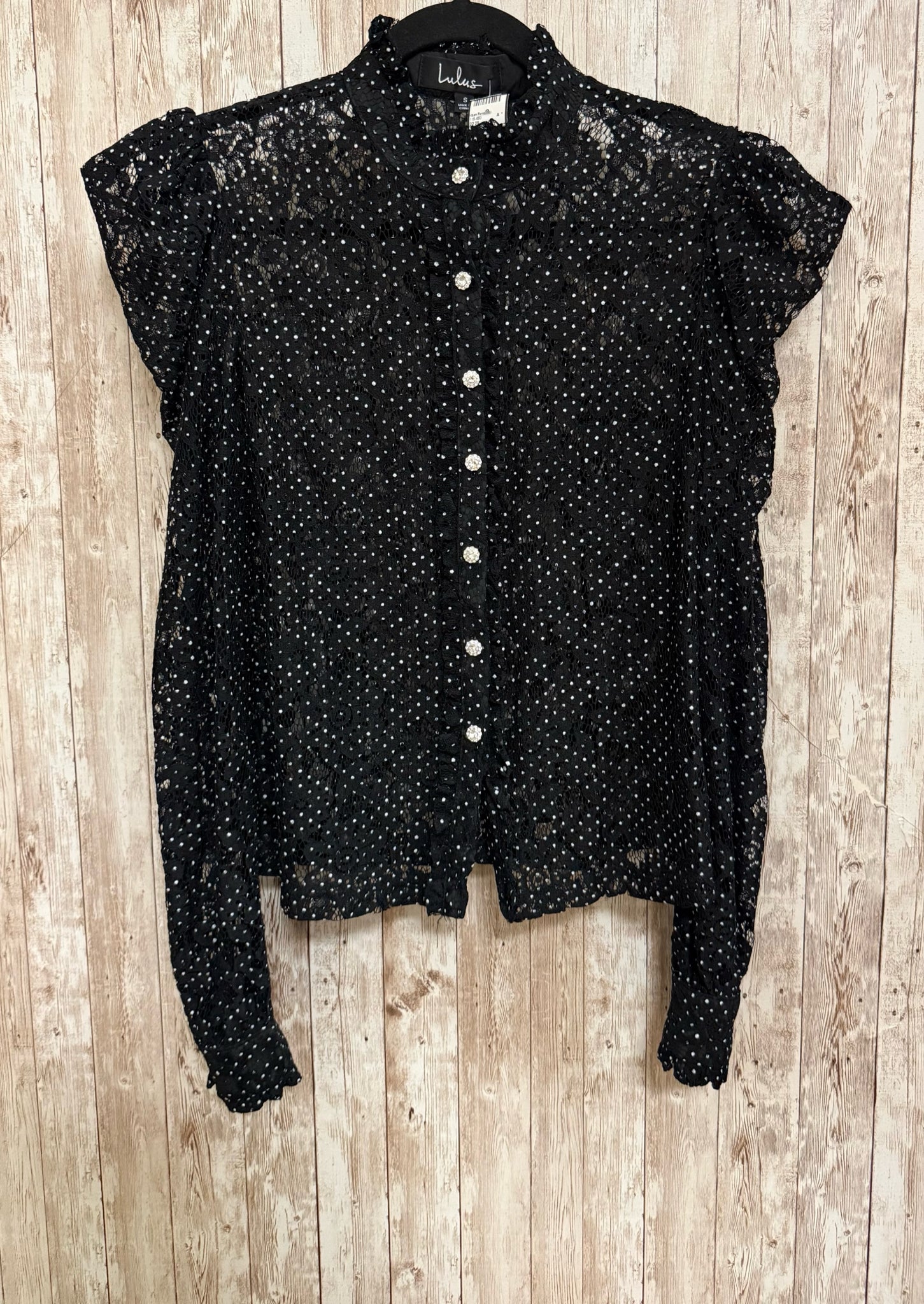 Size S LULUS Black Print Top
