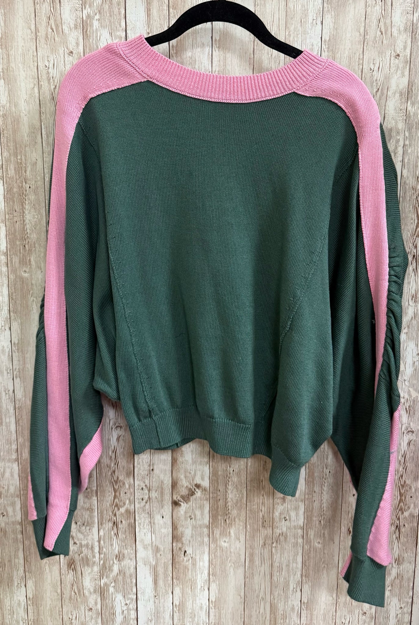 Size L MAEVE GREEN AND PINK Sweater