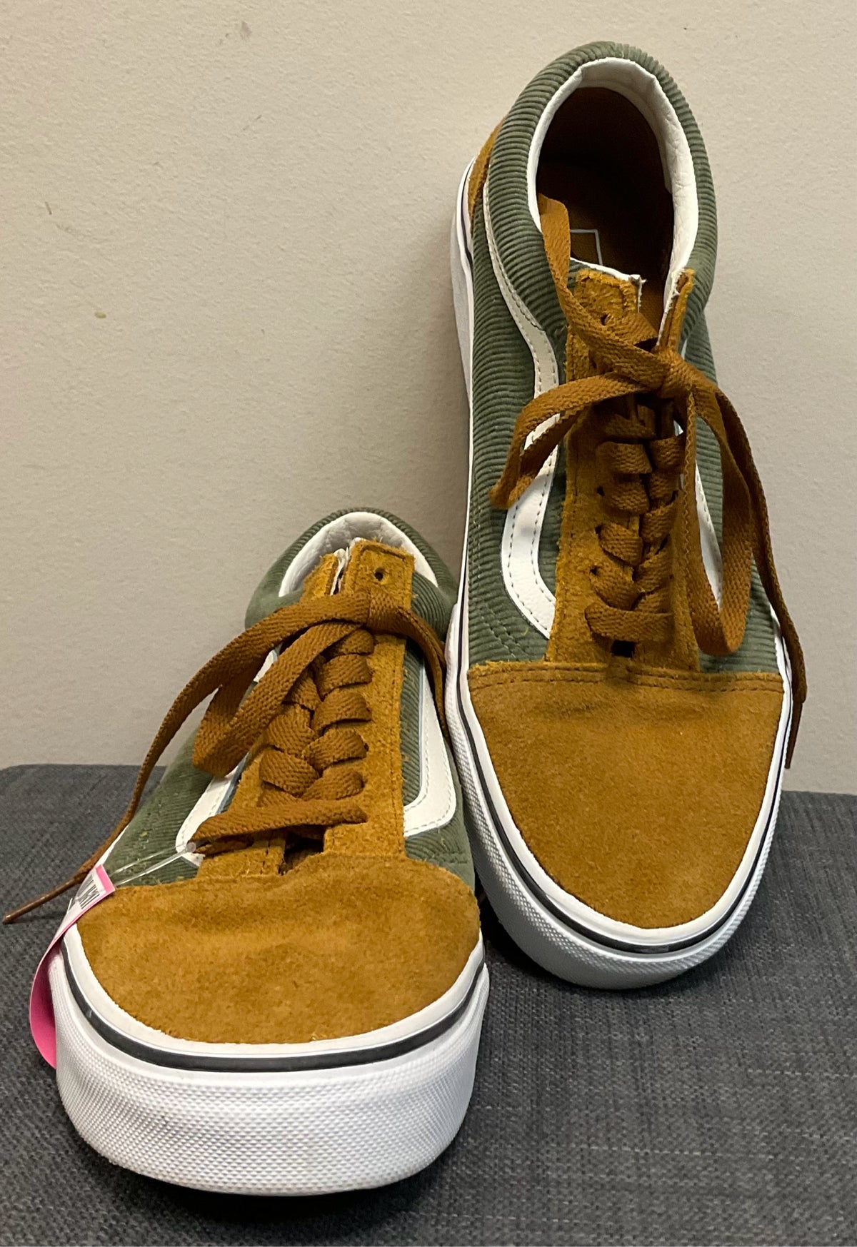 9 VANS OLIVE AND MUSTARD SHOES