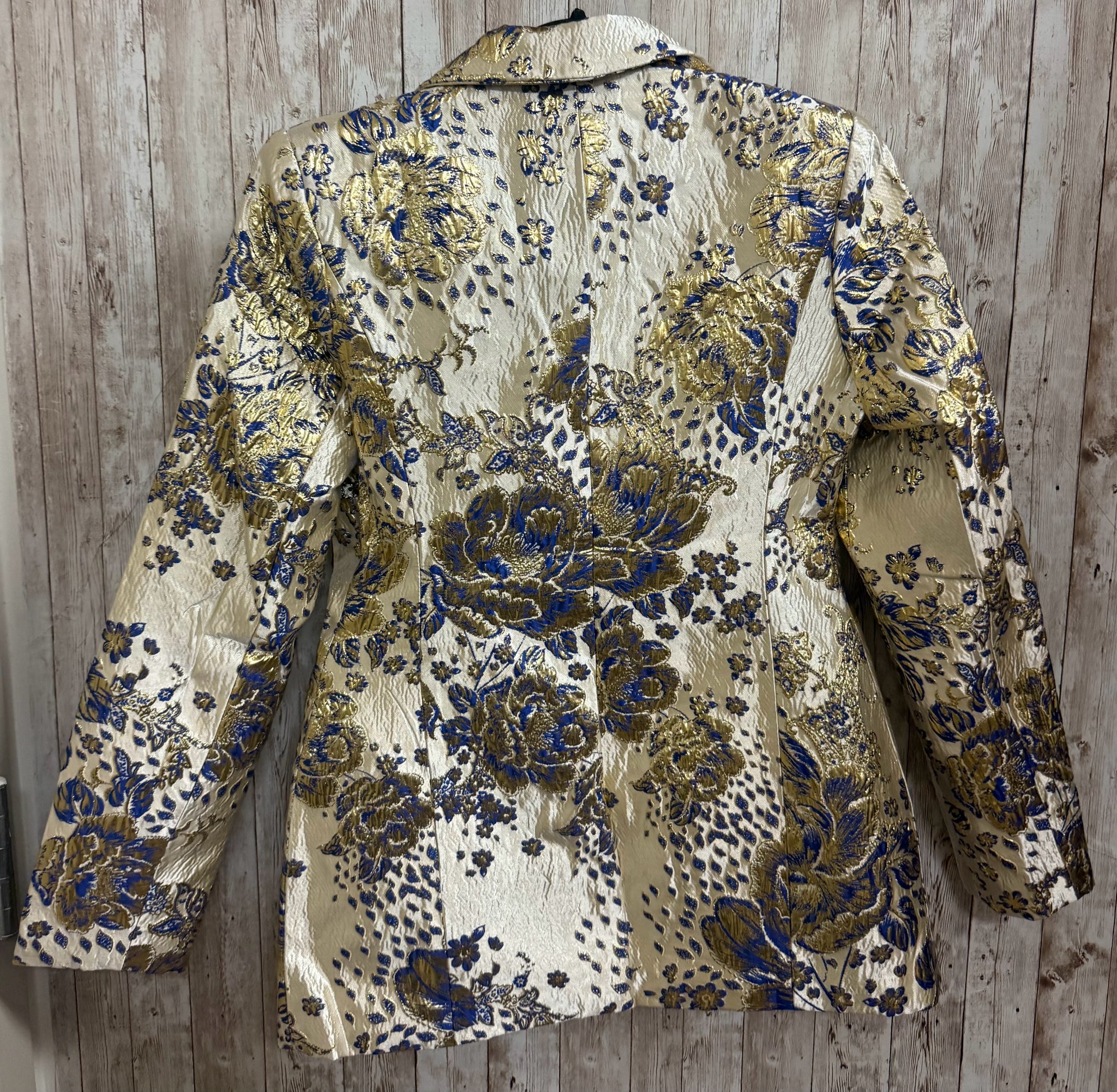 AKIRA Size S CREAM AND GOLD Blazer