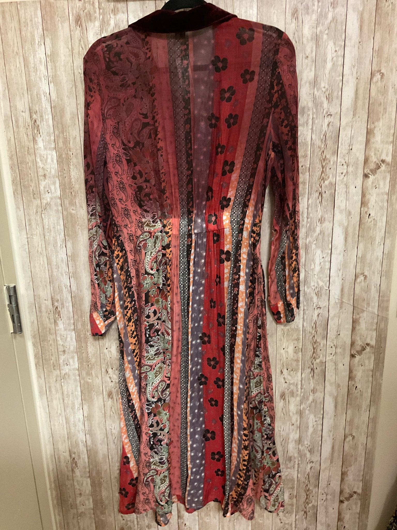 Aratta Silent Journey Size S BURGUNDY MULTI Duster