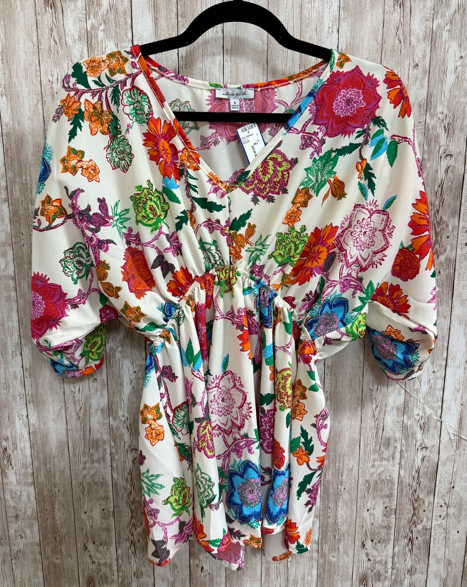 Size S WHITE BIRCH CREAM MULTI Top