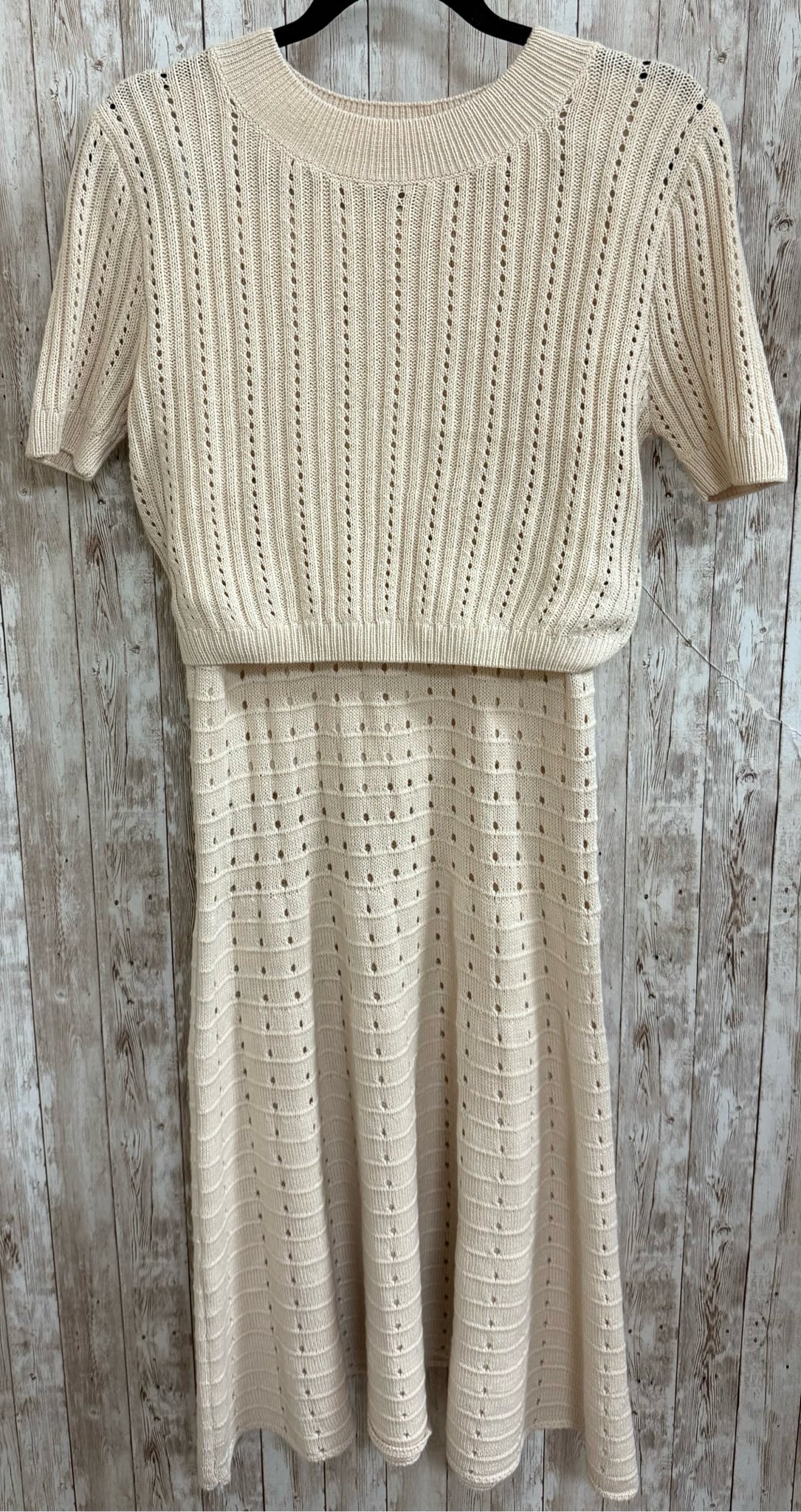 Size L PANTS STORE Cream 2 PC SET