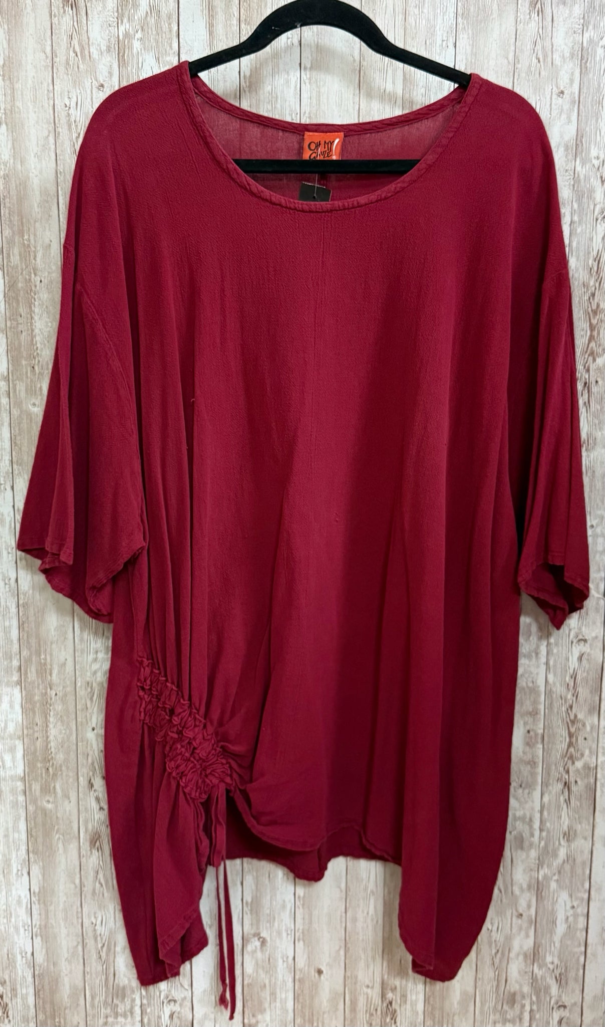 Size XL OH MY GAUZE Burgundy Top