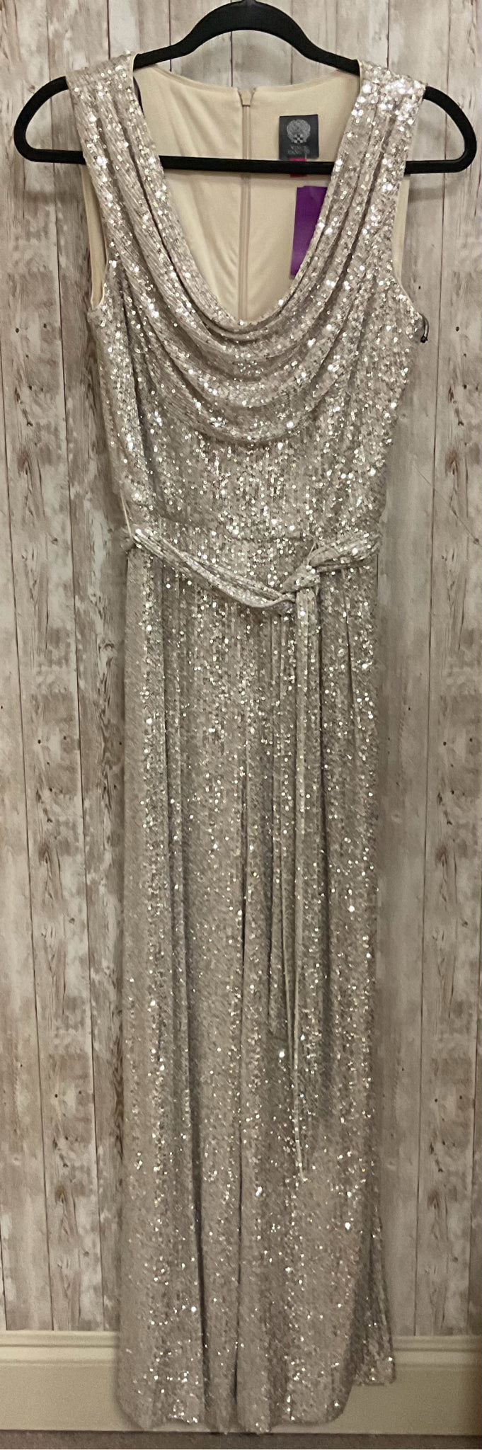 Size 8 VINCE CAMUTO SILVER SEQUINS Jumper