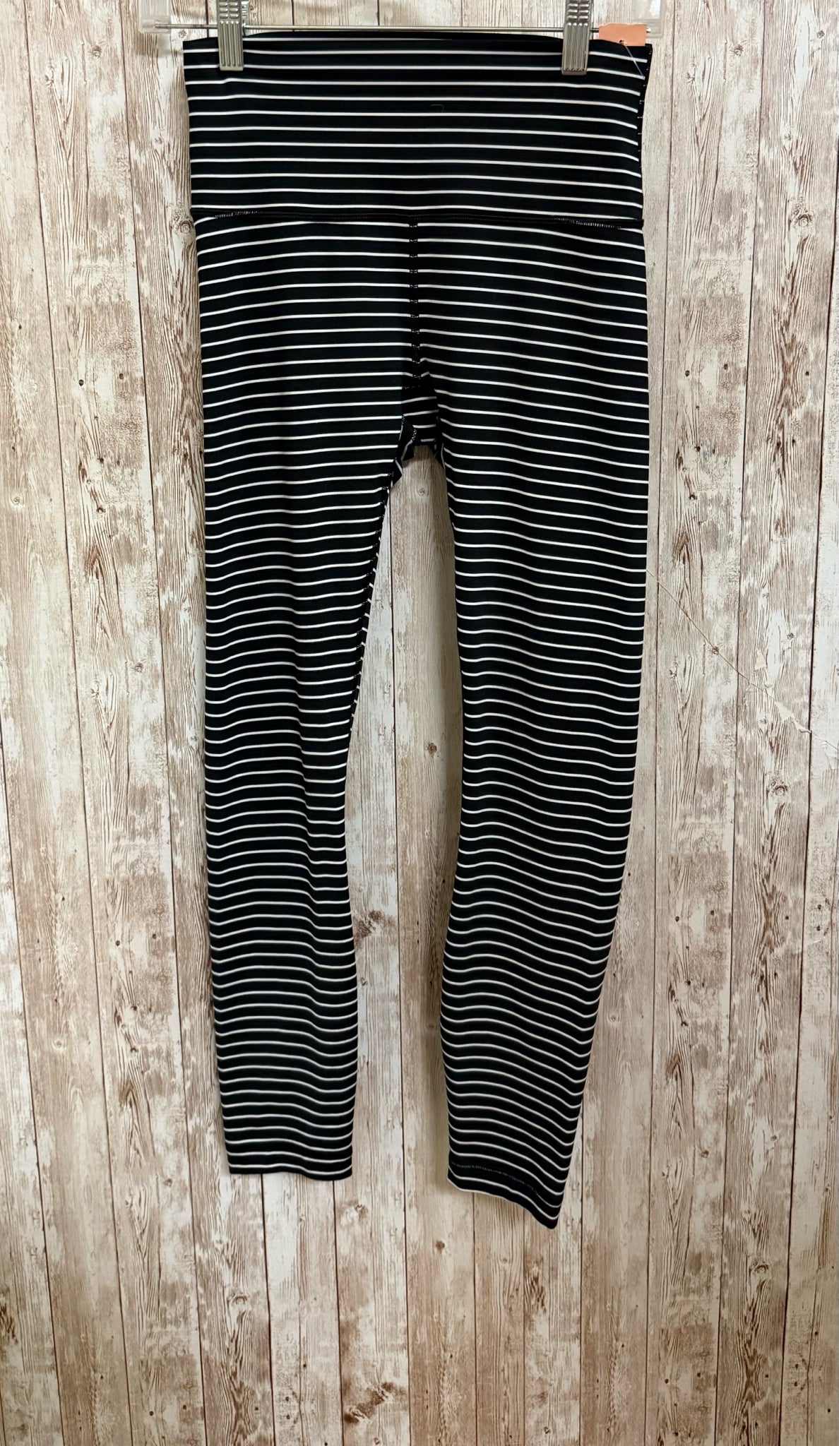 LULULEMON Size XS BLACK AND WHITE STRIPE Leggings