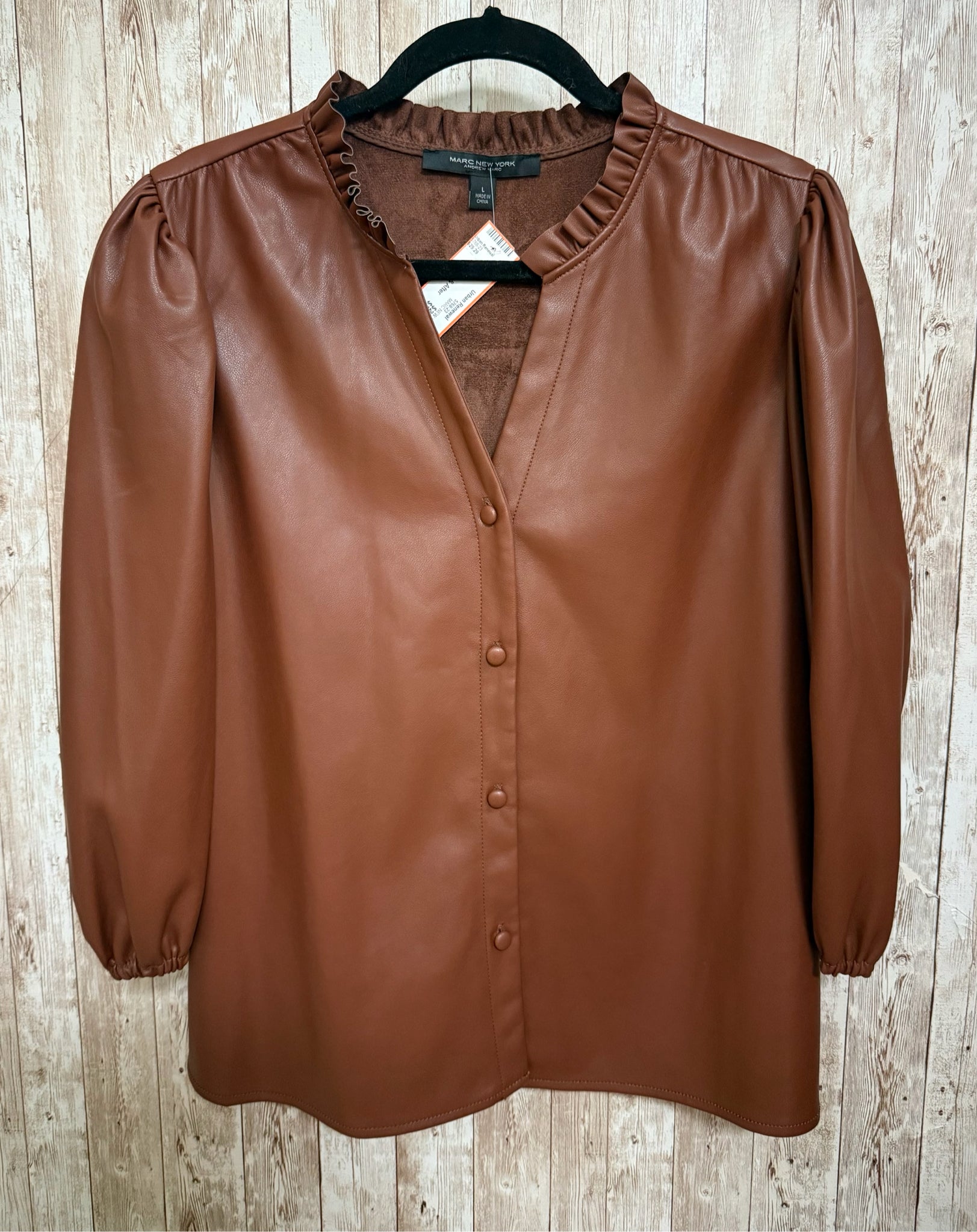 MARC NEW YORK Size L Brown Top