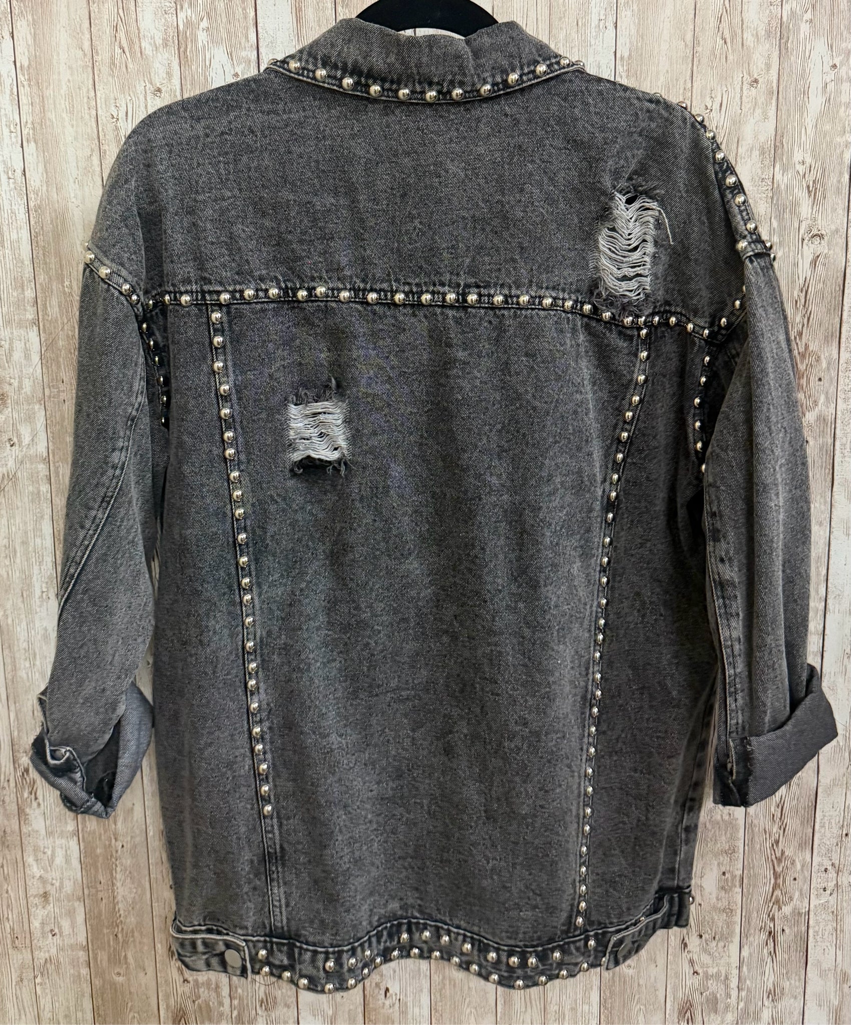 Size S BLUE VELVET Black Denim SHACKET