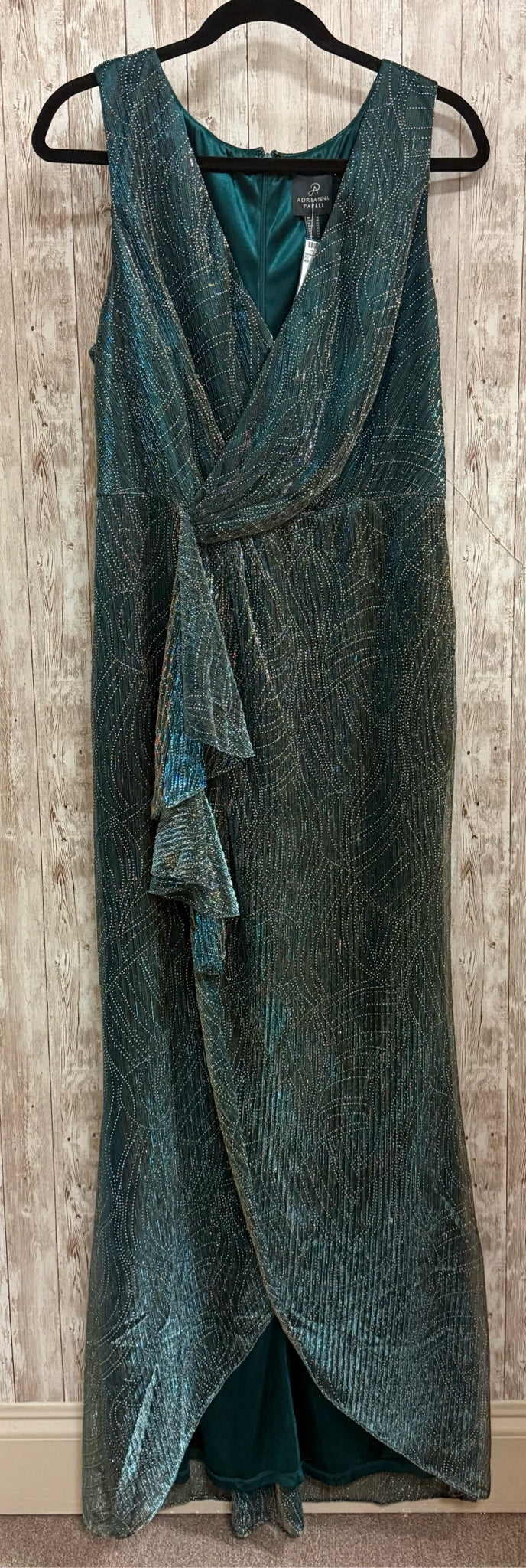 Size 18 ADRIANNA PAPELL GREEN SHIMMER Dress