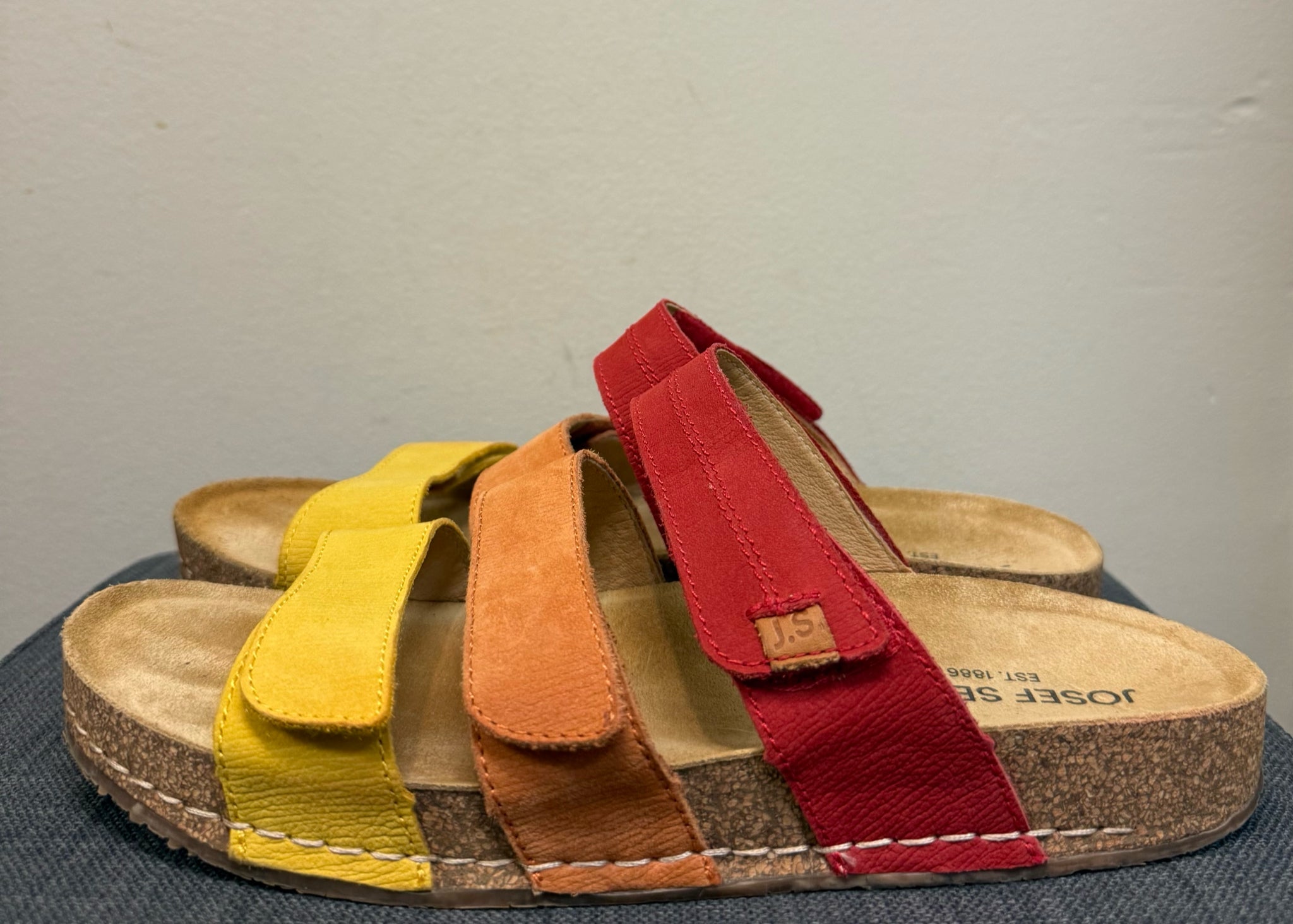 9 JOSEF SEIBEL Yellow, Orange and Red Sandals