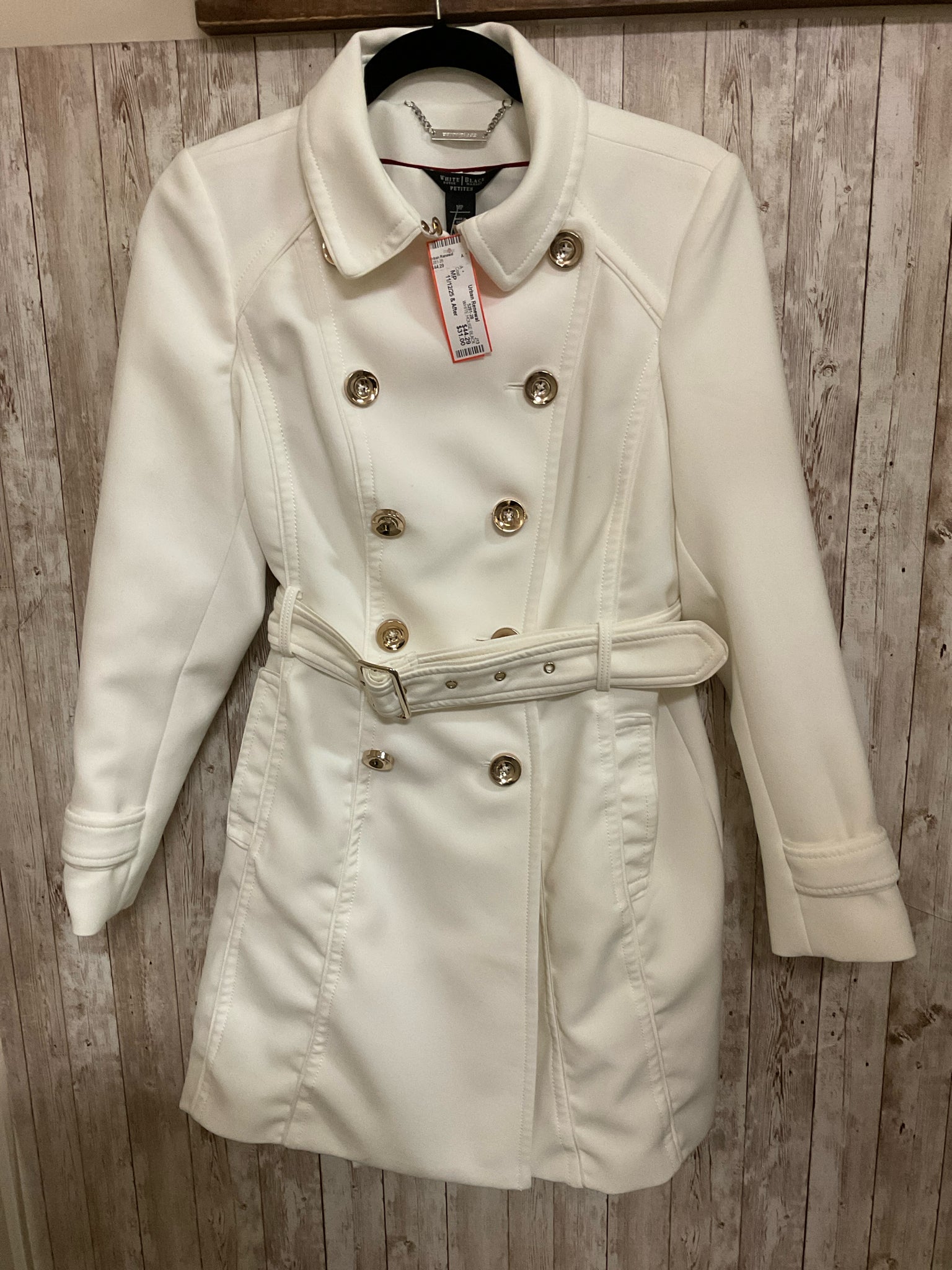 WHITE HOUSE BLACK MRKT Cream Coat