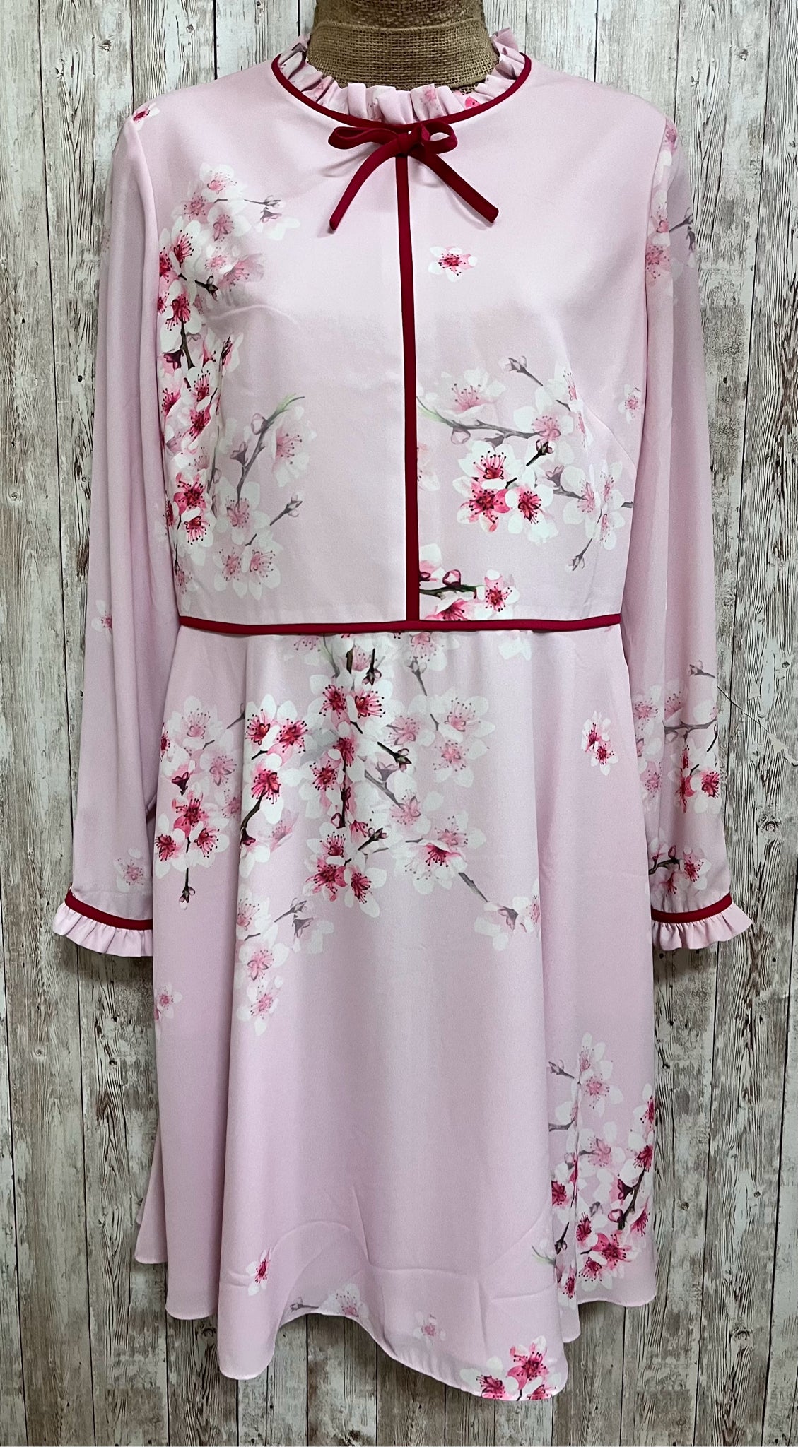 Size M TED BAKER LIGHT PINK FLORAL Dress